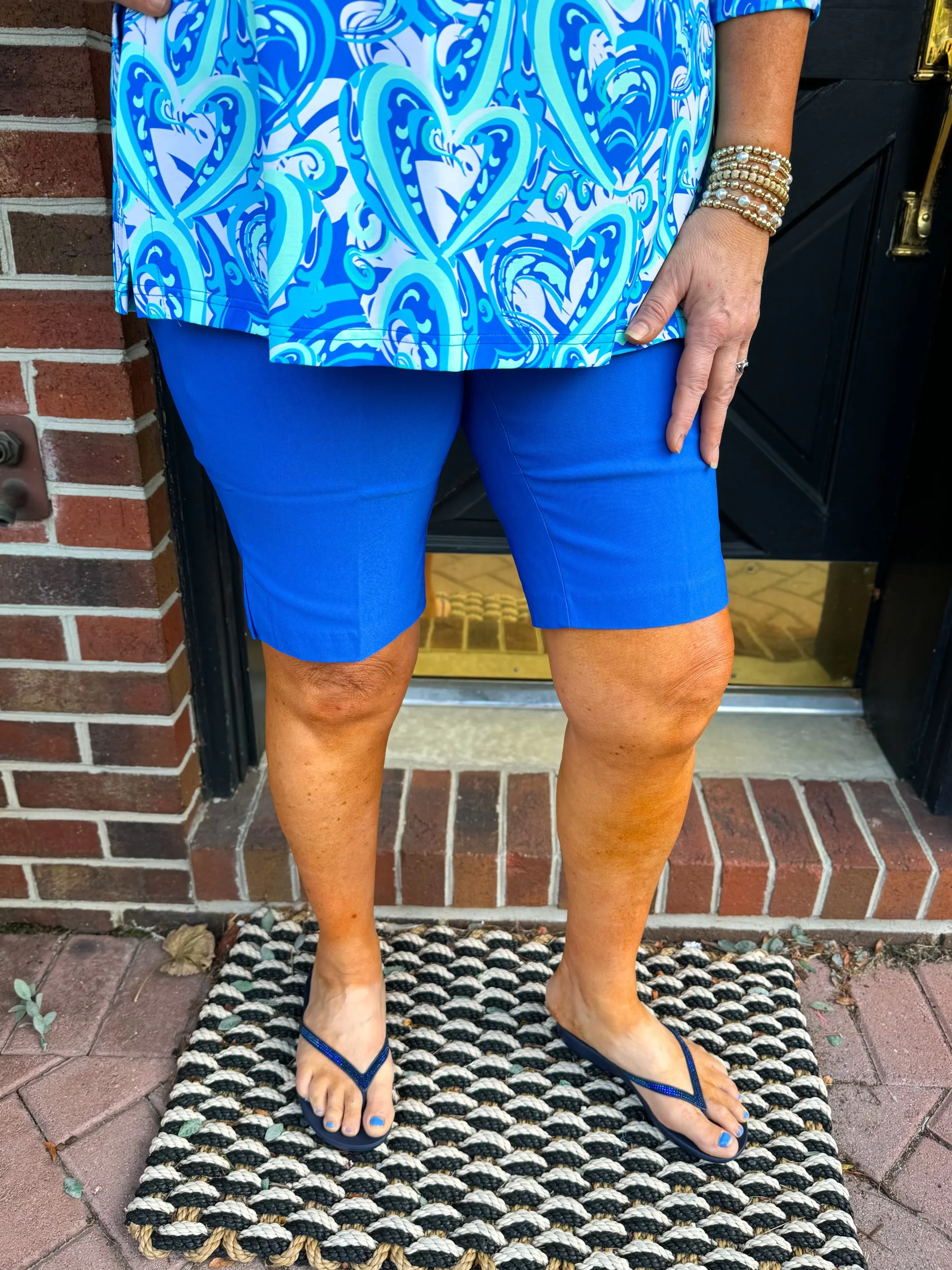 Bangladine by Lulu B Blue 10" Inseam Shorts - Image 6