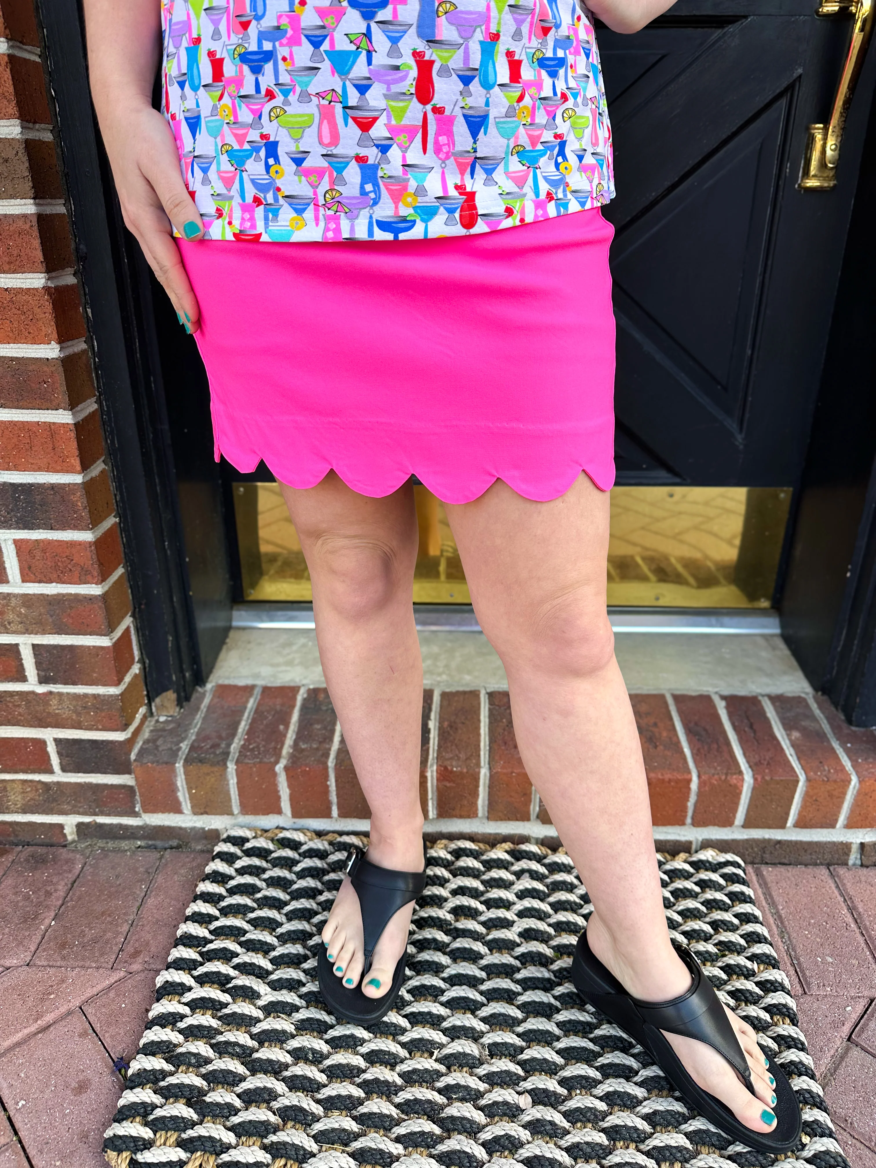 Bangladine by Lulu B Clear Pink Scallop Skort - Image 41