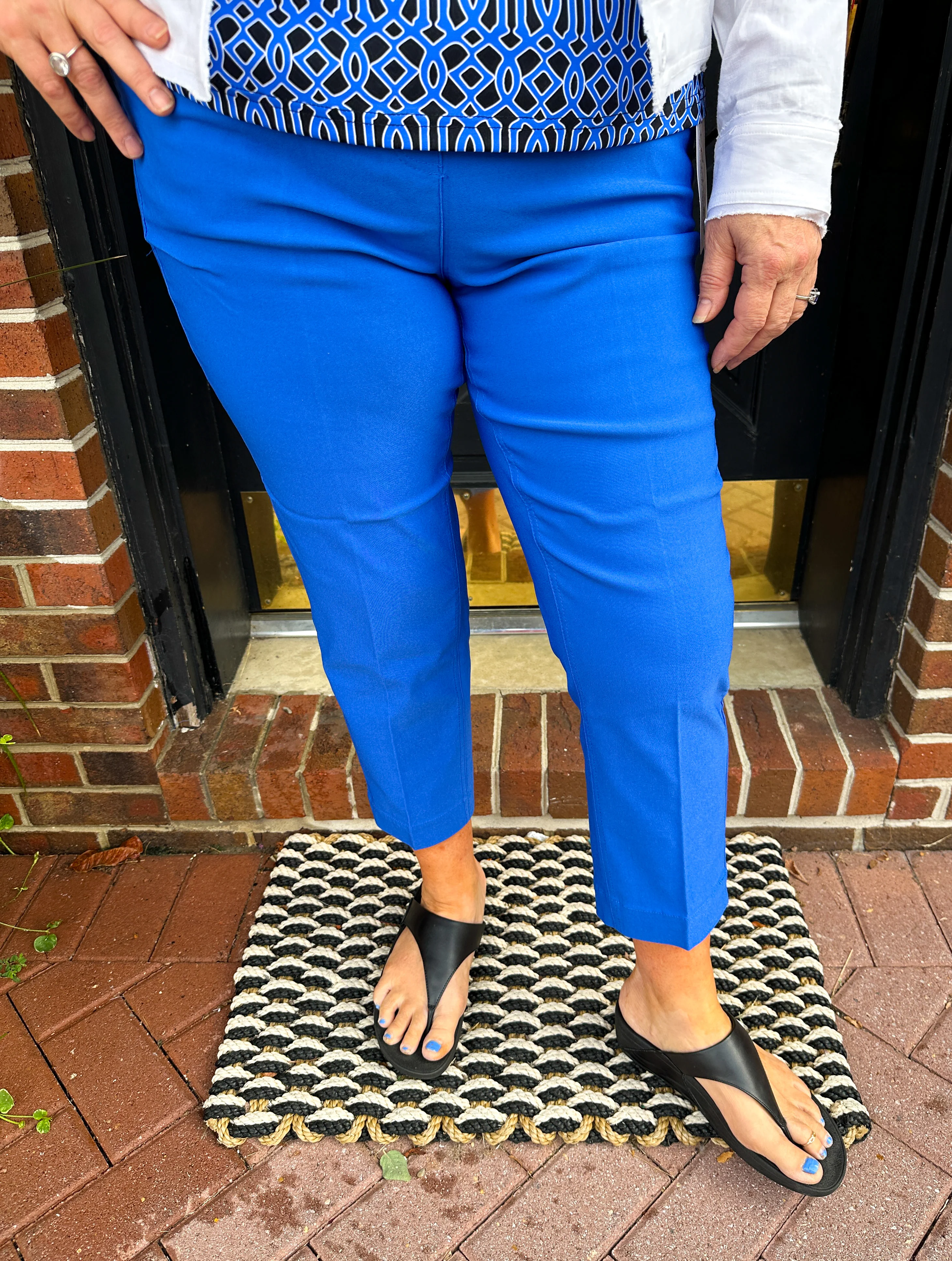 Bangladine by Lulu B Deep Sea Contemporary Capris - Image 25