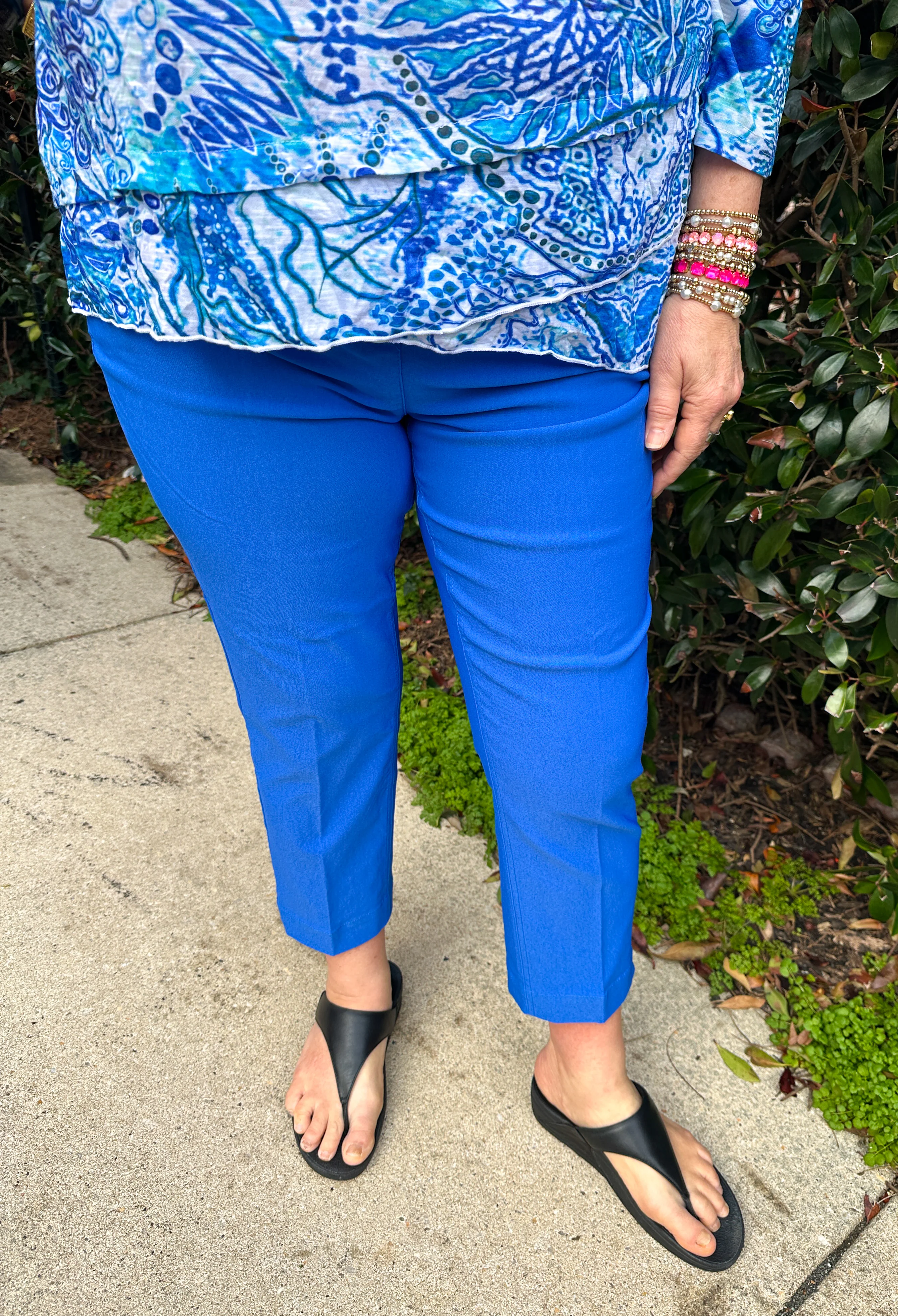 Bangladine by Lulu B Deep Sea Contemporary Capris - Image 9