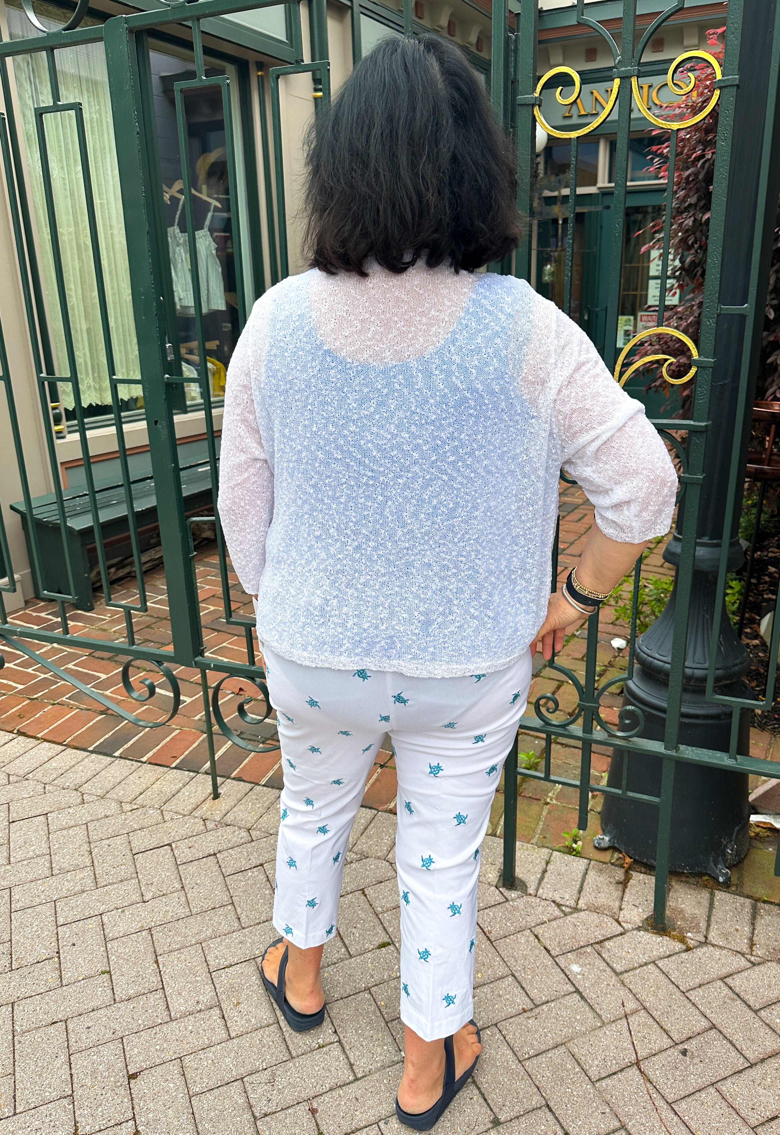 Bangladine by Lulu B Embroidered Turtle Capris - Image 2