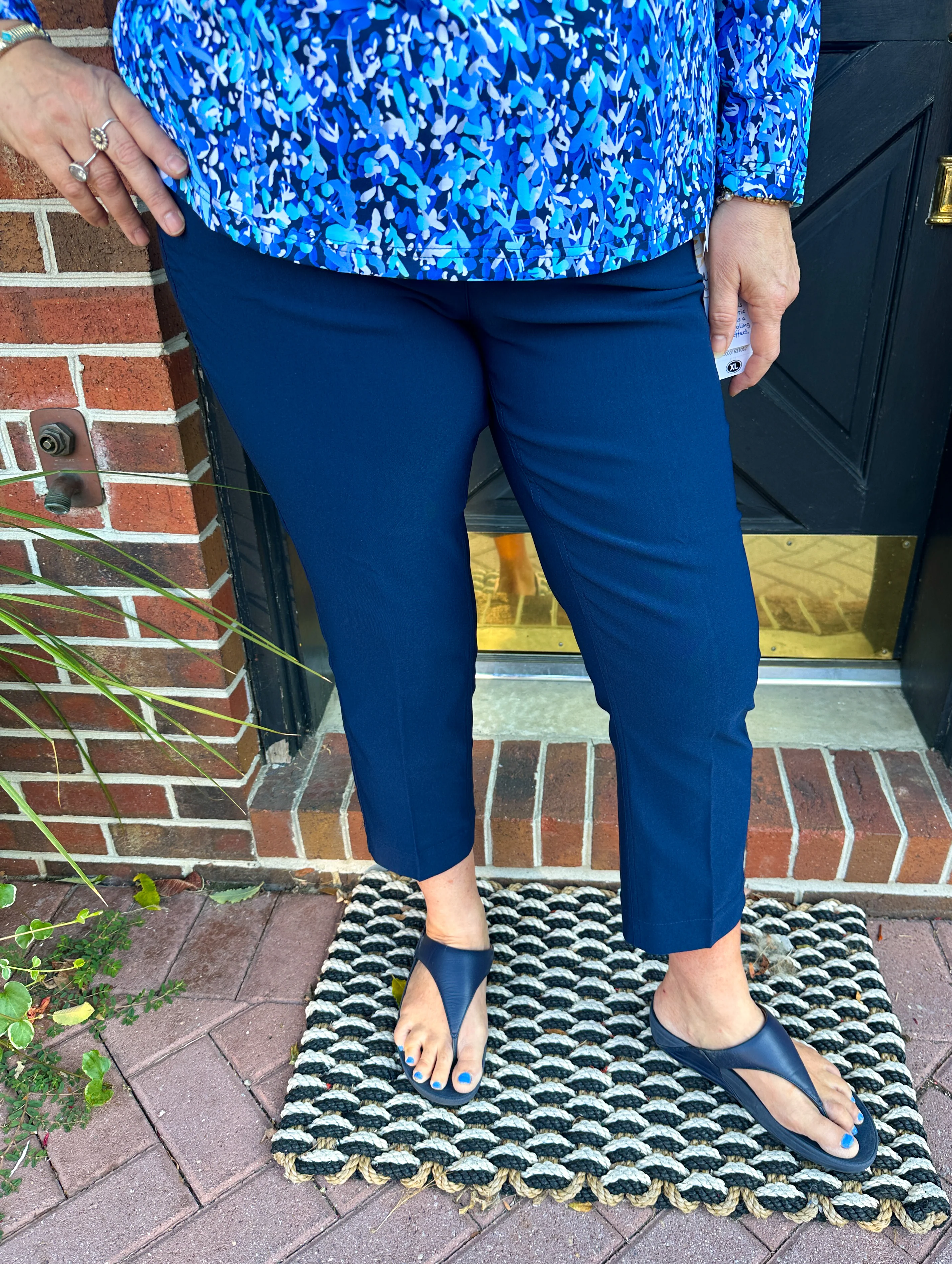 Bangladine by Lulu B Navy Contemporary Capris - Image 15