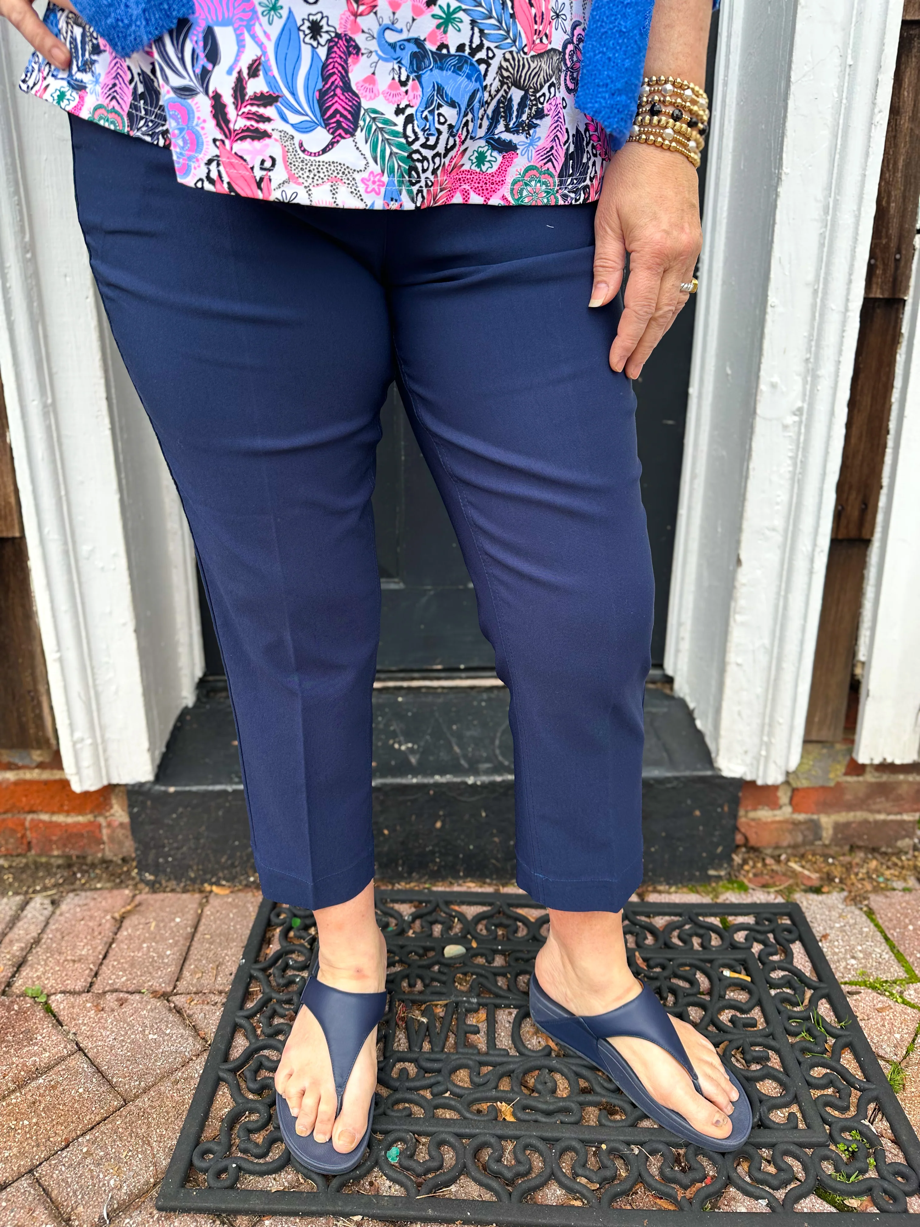 Bangladine by Lulu B Navy Contemporary Capris - Image 25