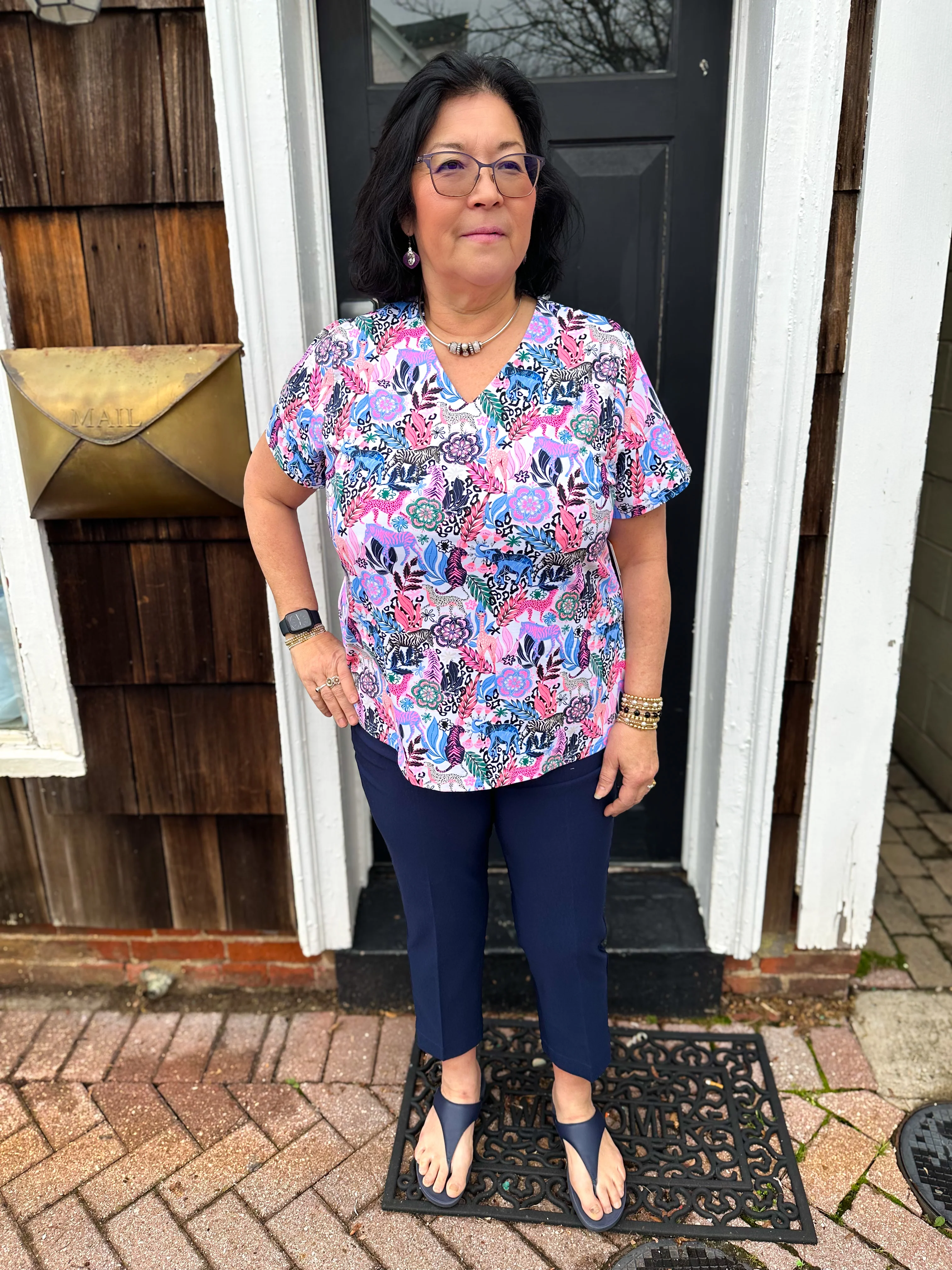 Bangladine by Lulu B Navy Contemporary Capris - Image 26