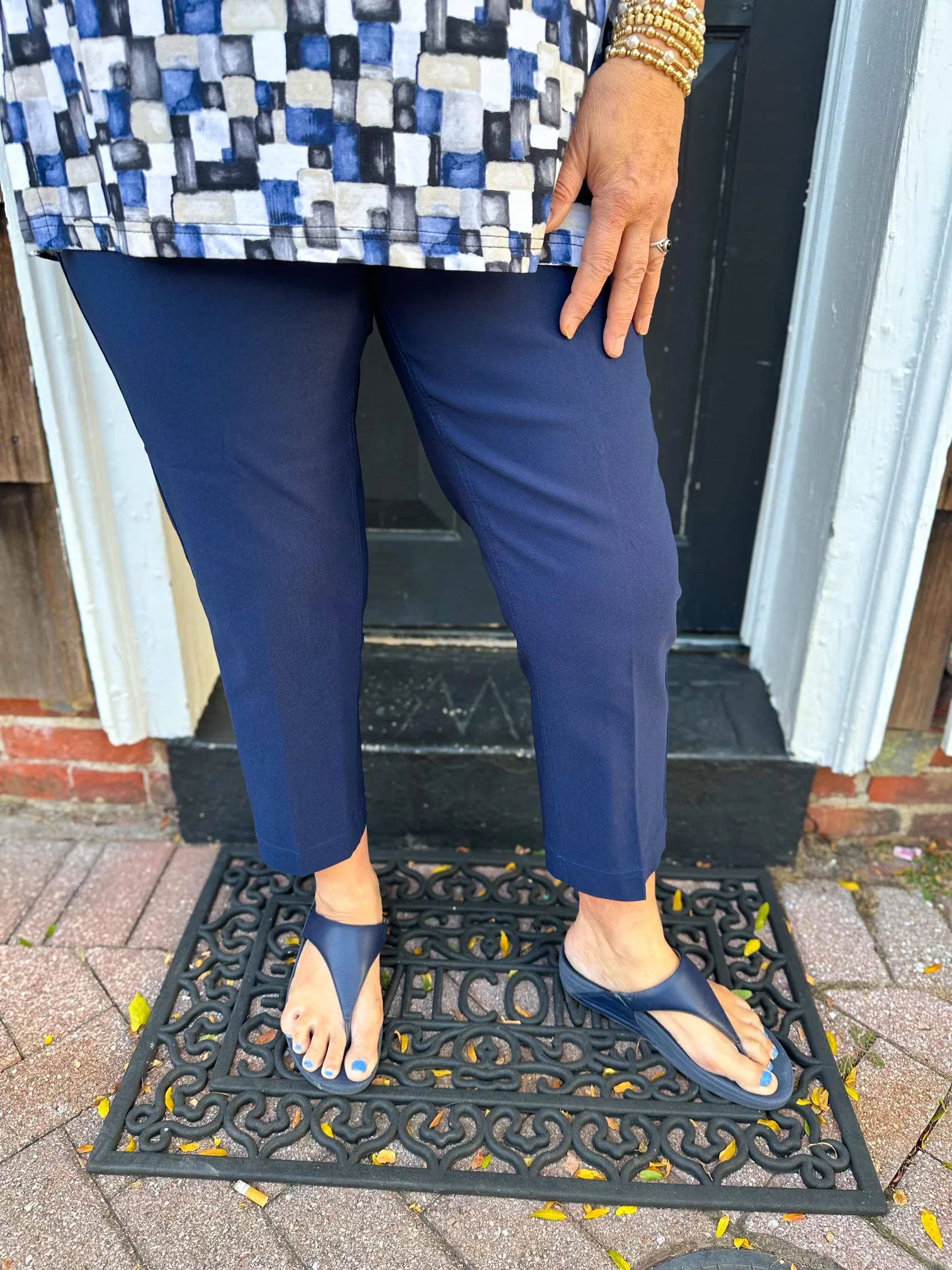 Bangladine by Lulu B Navy Contemporary Capris - Image 28
