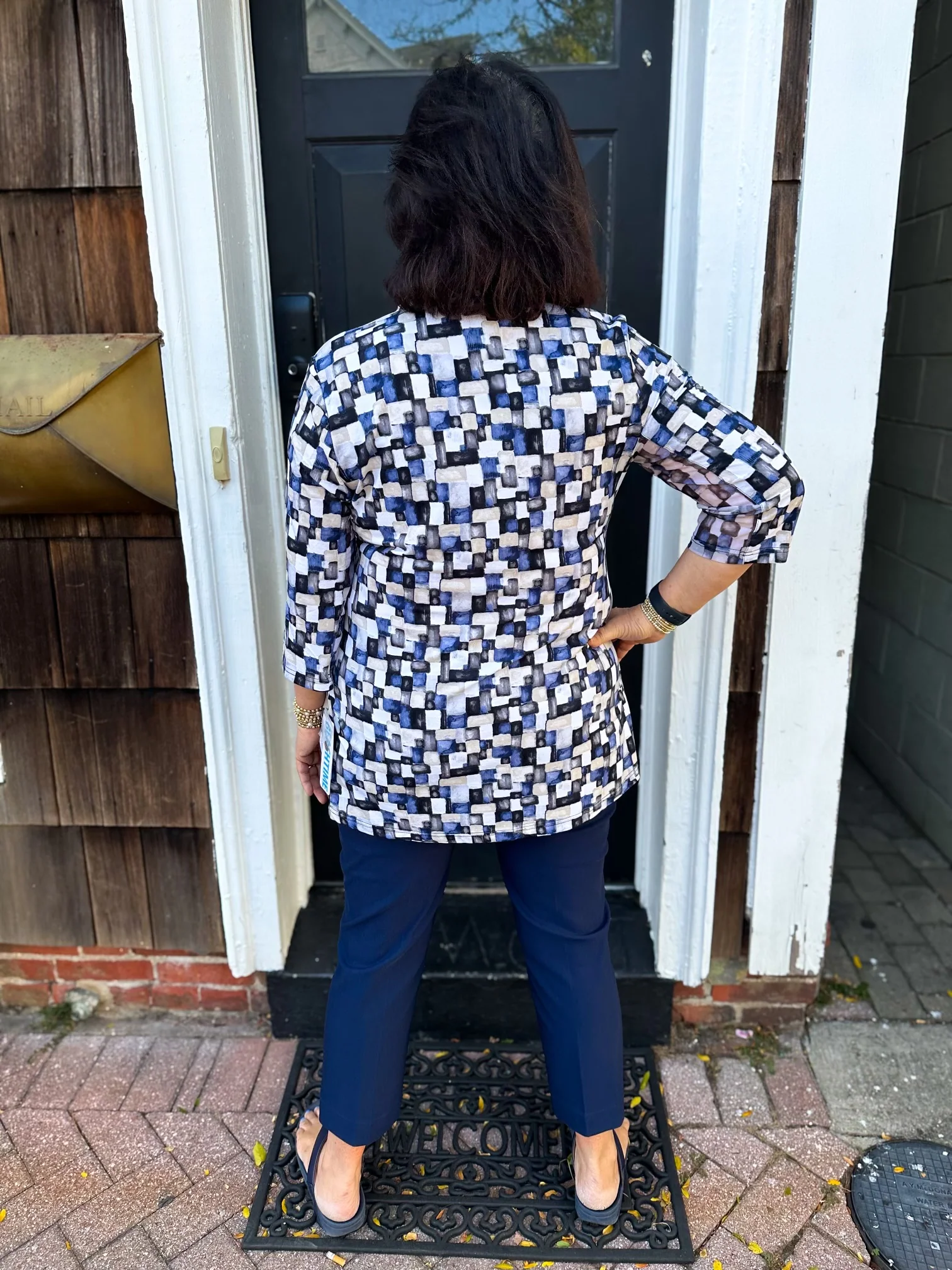 Bangladine by Lulu B Navy Contemporary Capris - Image 30