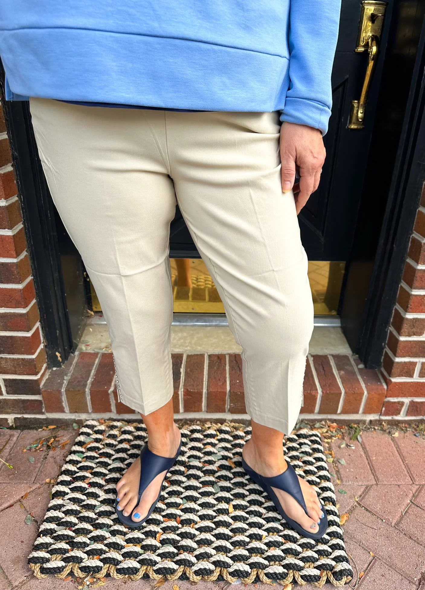 Bangladine by Lulu B Stone Rhinestone Capri - Image 2