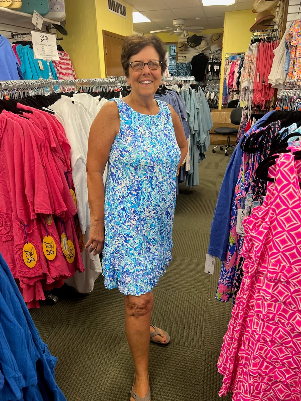 Beach Time by Lulu-B Periwinkle Dress with Ruffle Bottom - Image 2