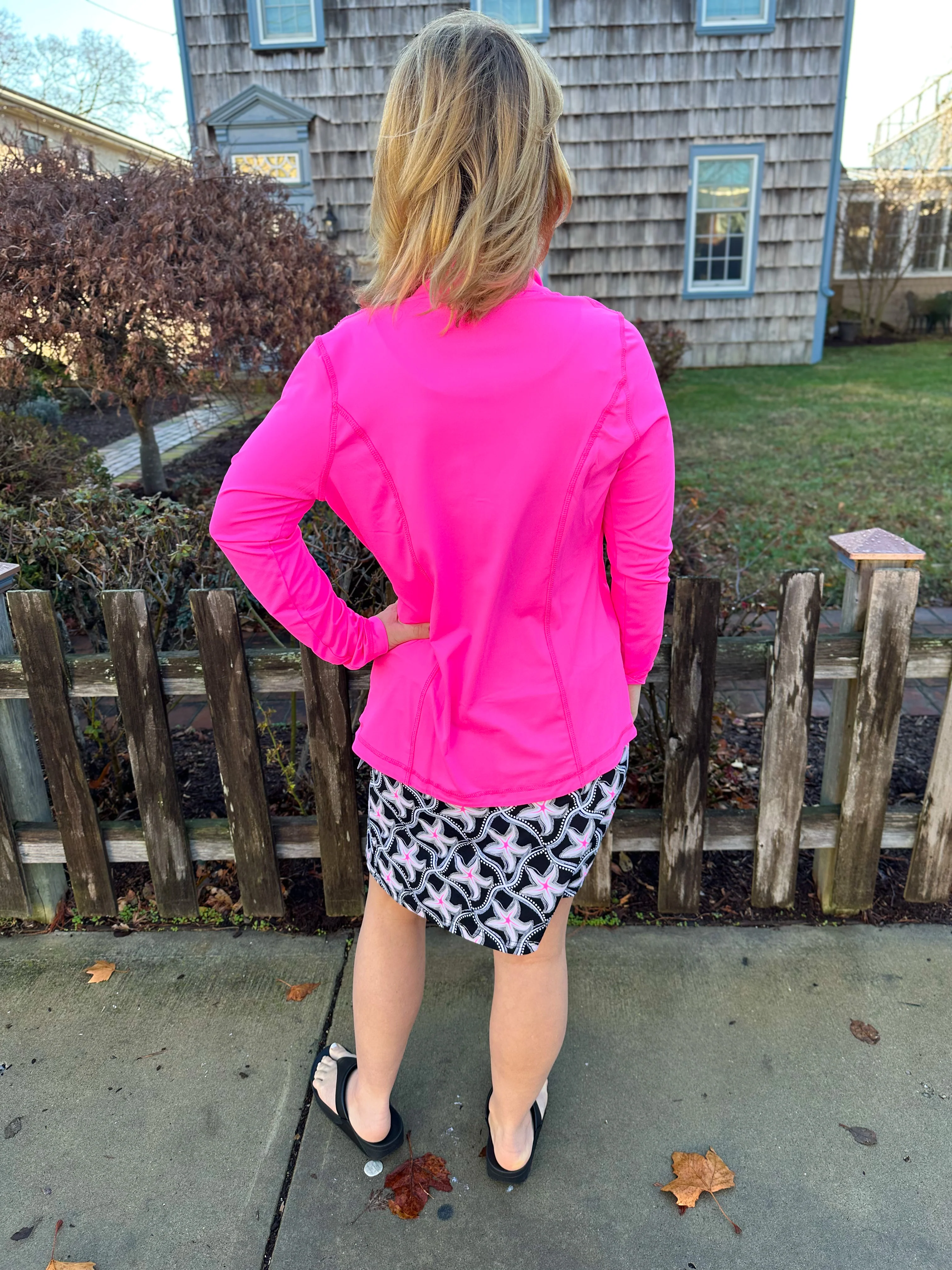 Beachtime by Lulu B Pink Starfish 2-Pocket Skort - Image 3