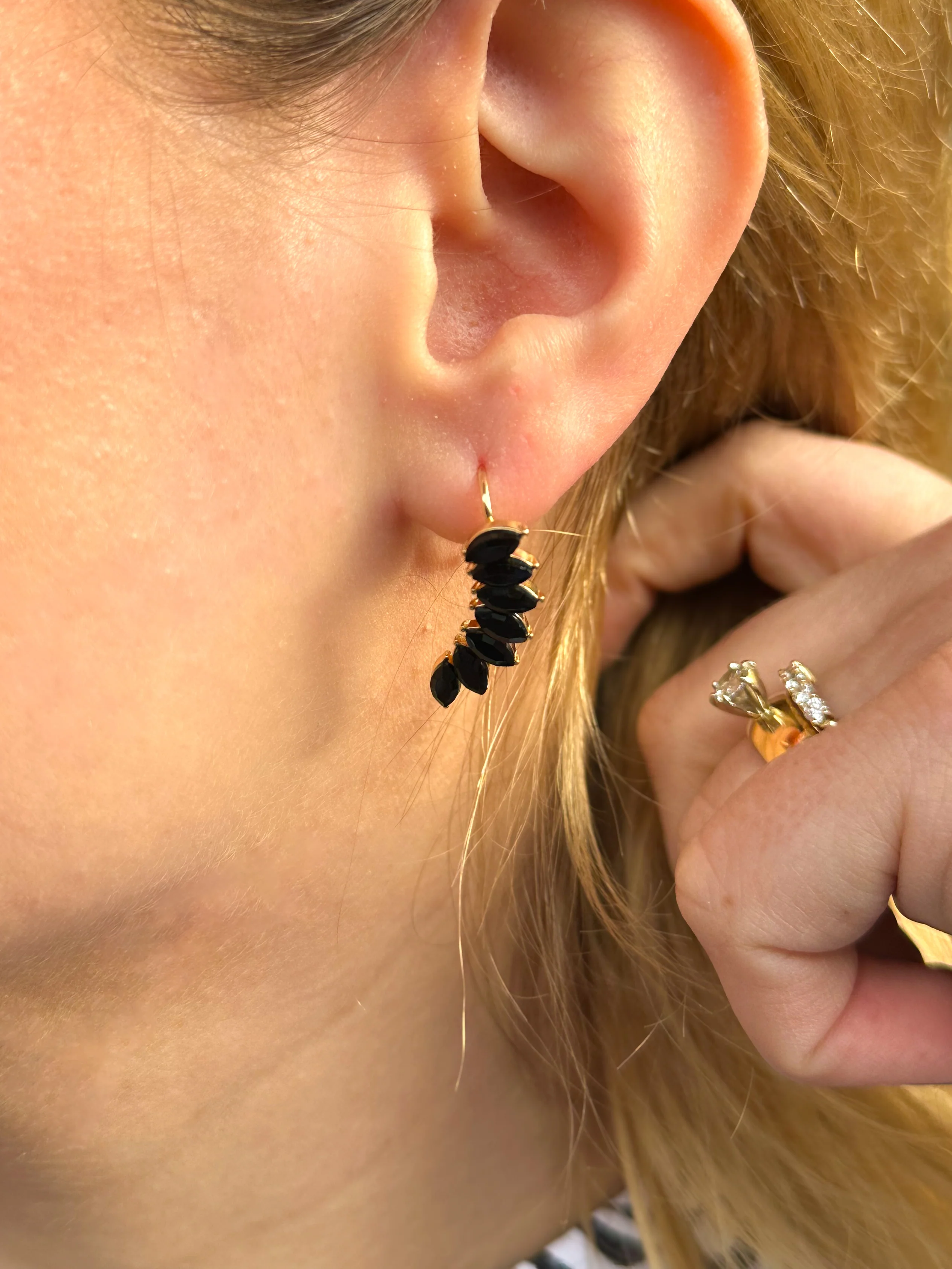 Black Crescent Earring - Image 3