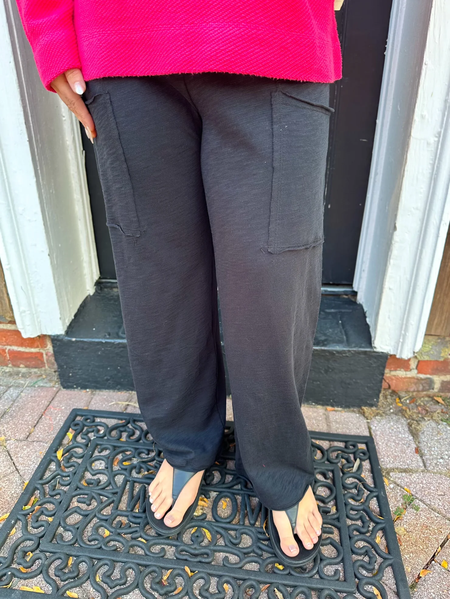 Escape by Habitat Black Cotton Pocket Flood Pant - Image 10