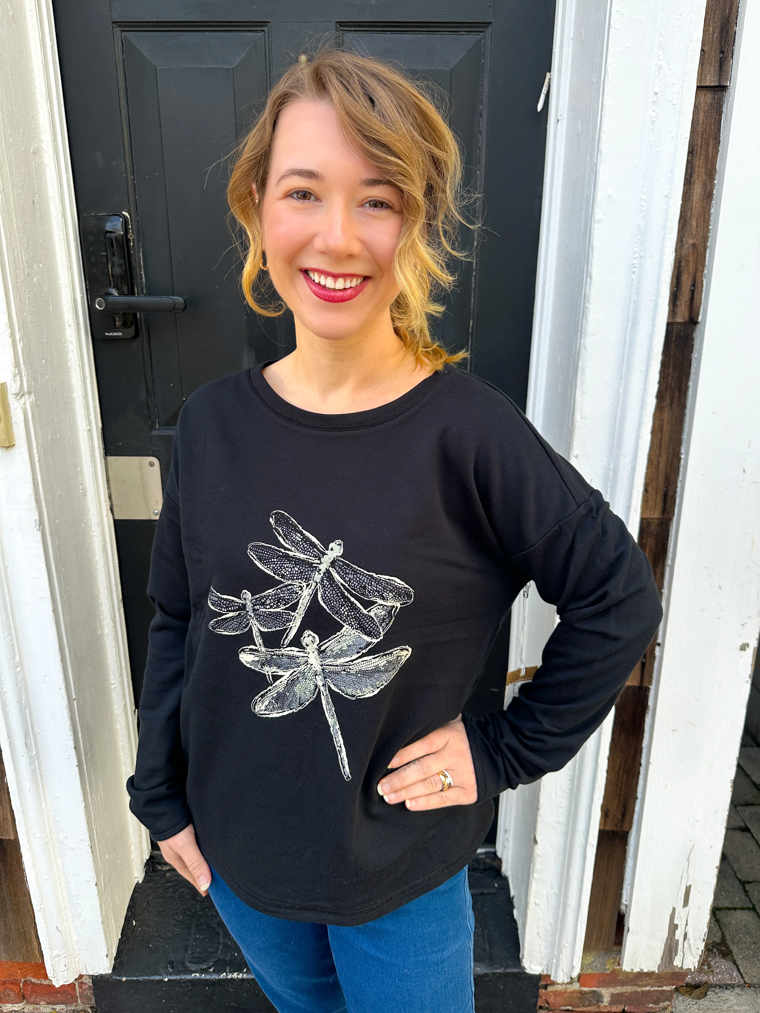 Escape by Habitat Black Dragonfly Fleece Pullover - Image 4