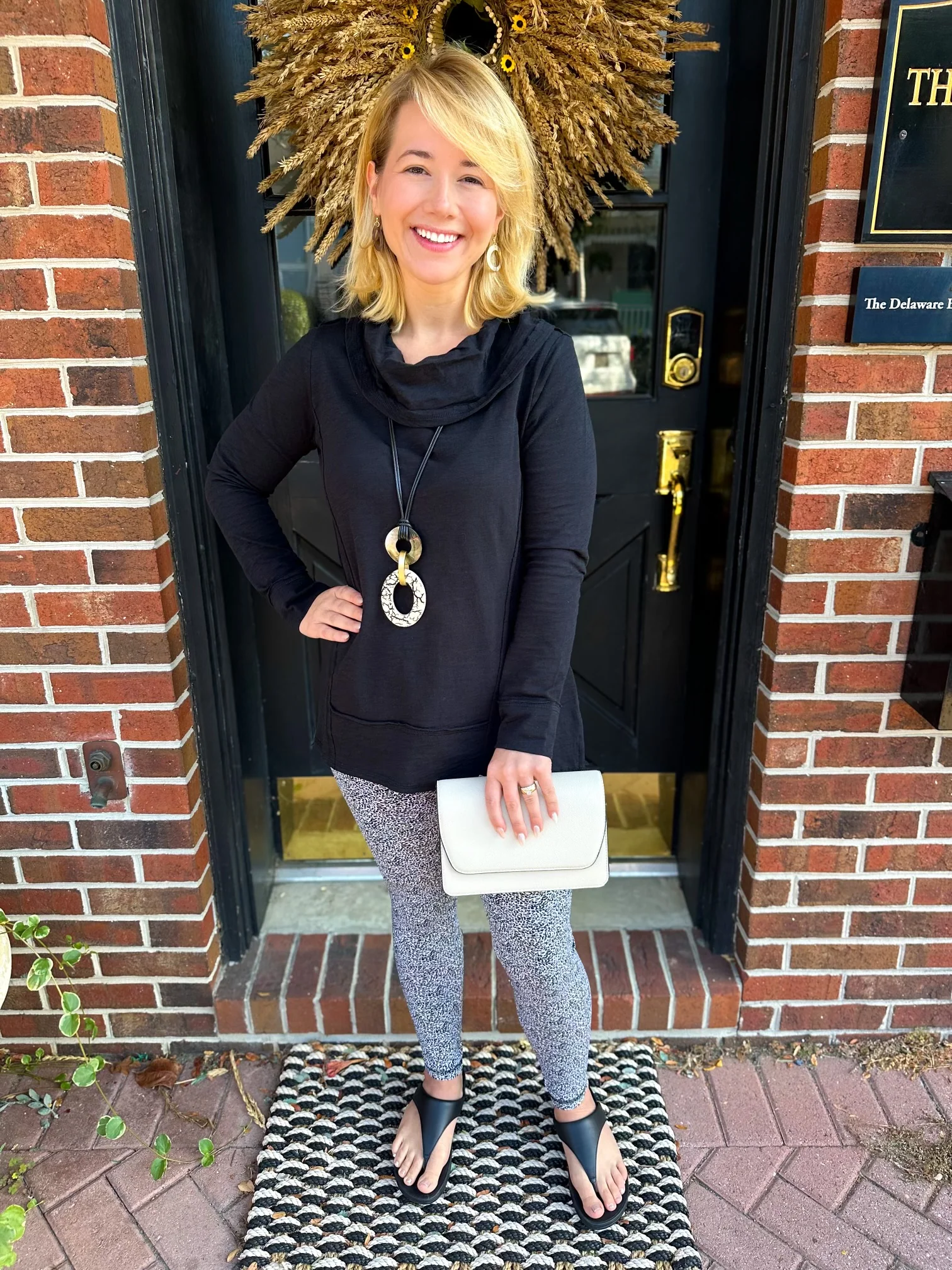 Escape by Habitat Black Drape Neck Tunic