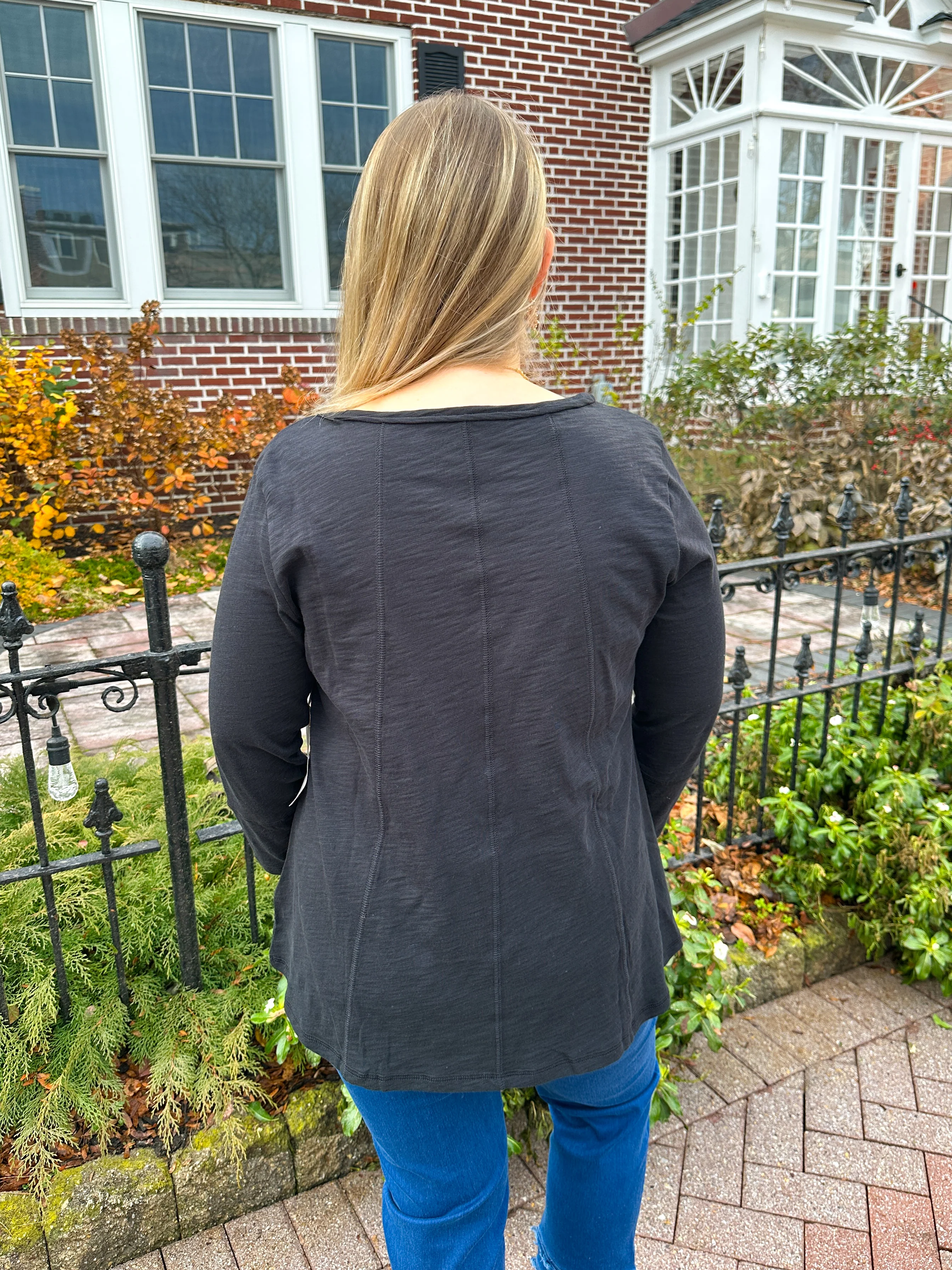 Escape by Habitat Black V-neck Tunic - Image 6