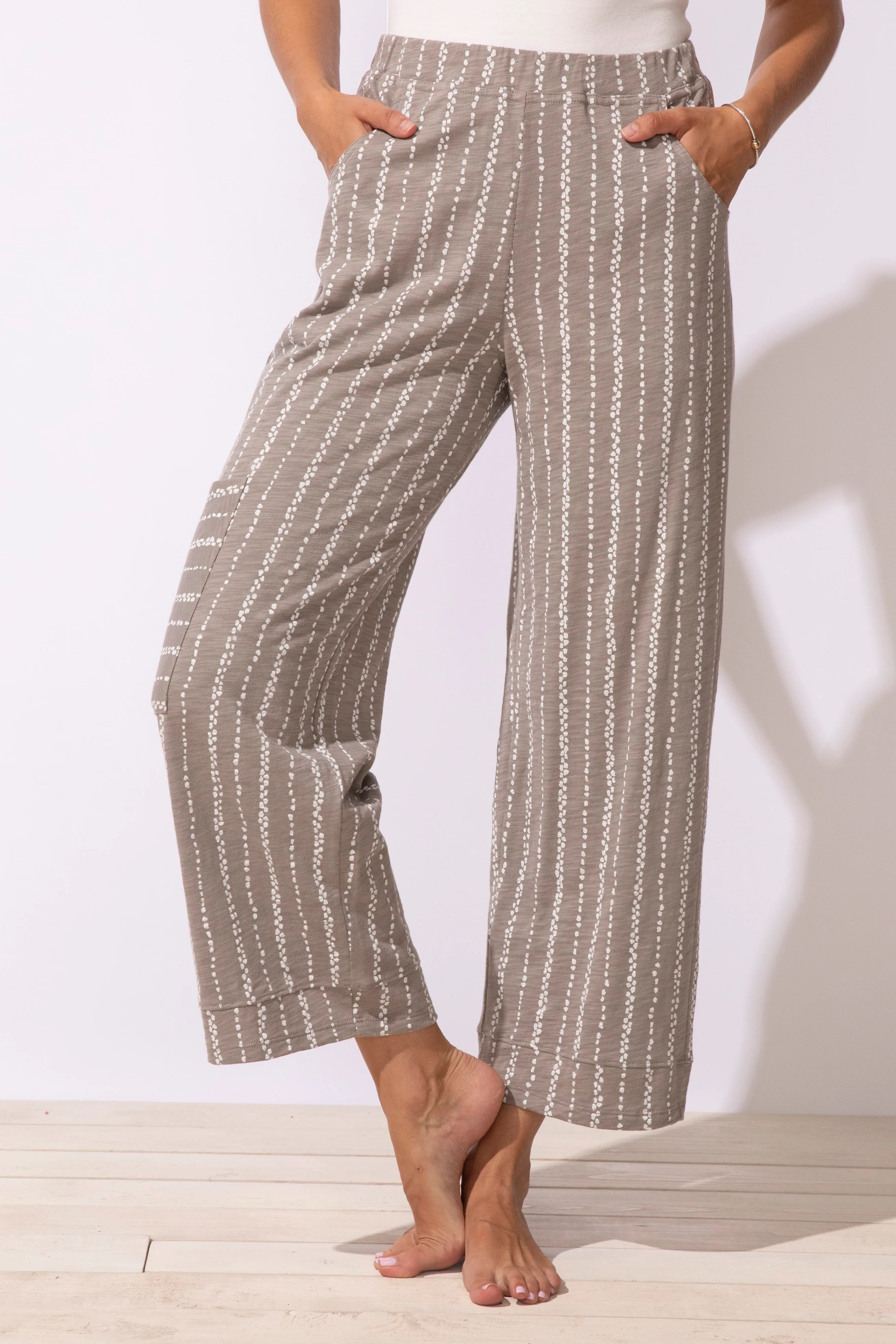 Escape by Habitat Fog Driftwood Stripe J Pocket Flood Pant - Image 2