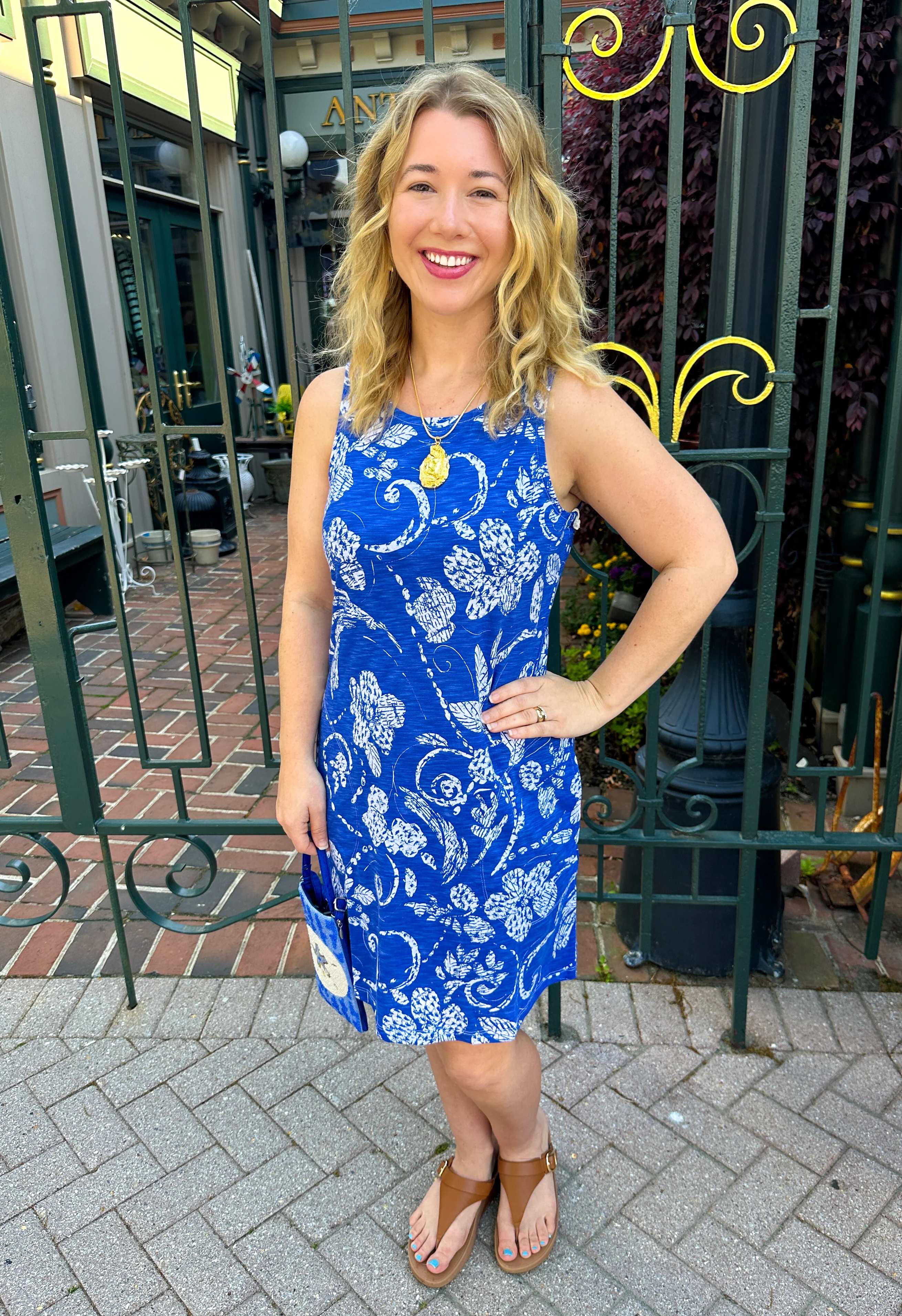Escape by Habitat Resort Scroll Cotton Tank Dress - Image 2