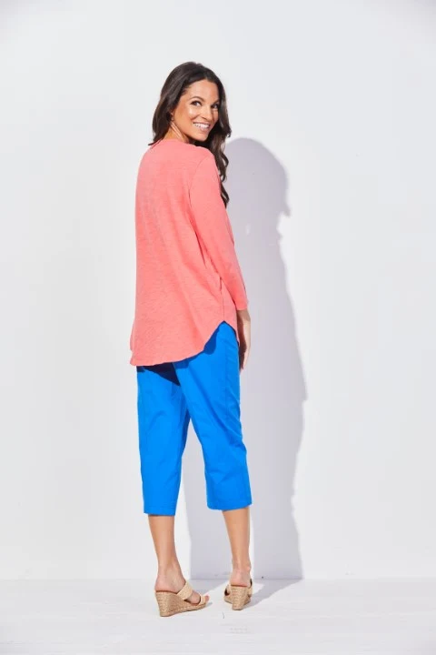 Escape by Habitat Turtles High Low Tee on Coral - Image 2