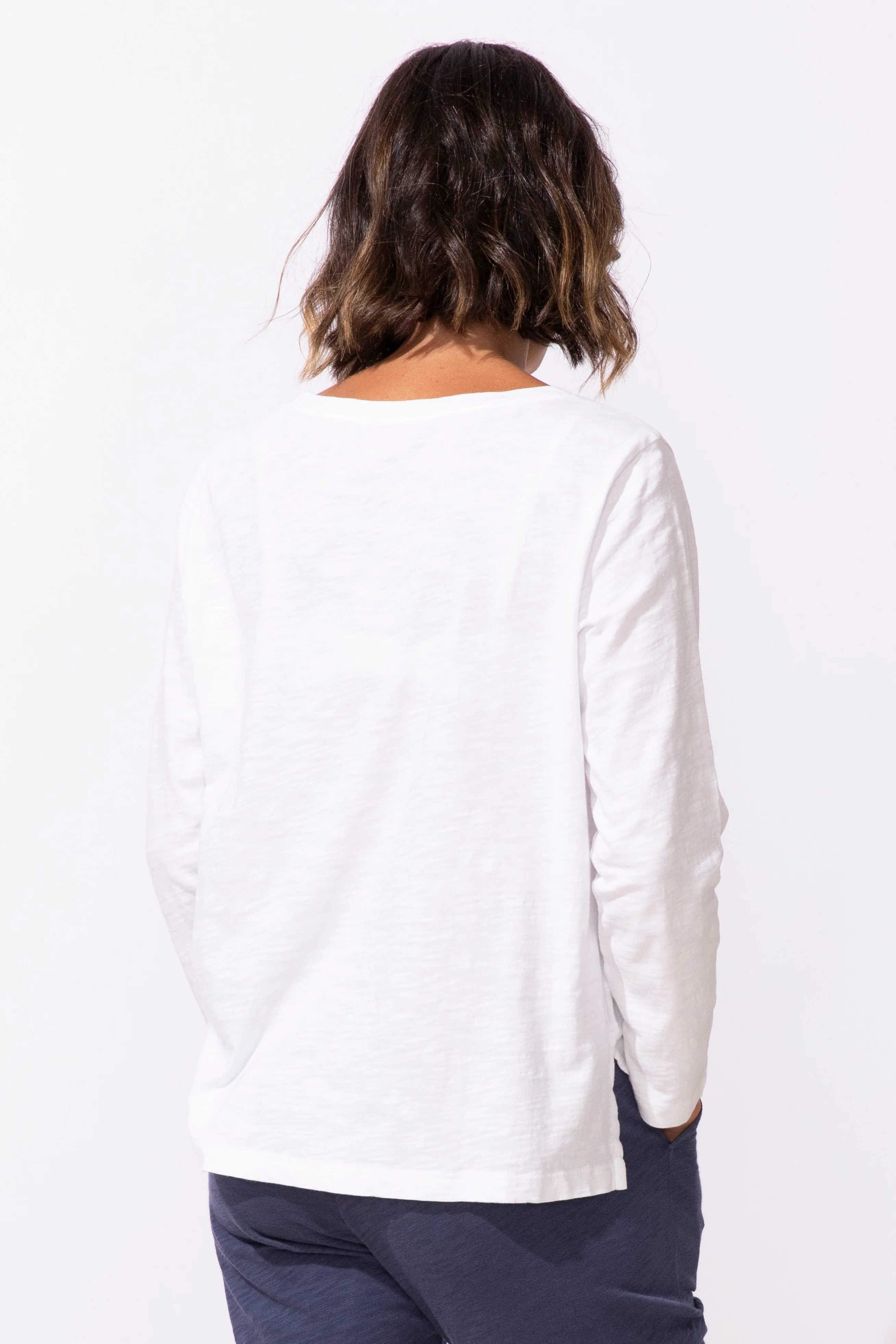 Escape by Habitat White Turtle Step Hem Boxy Tee - Image 2