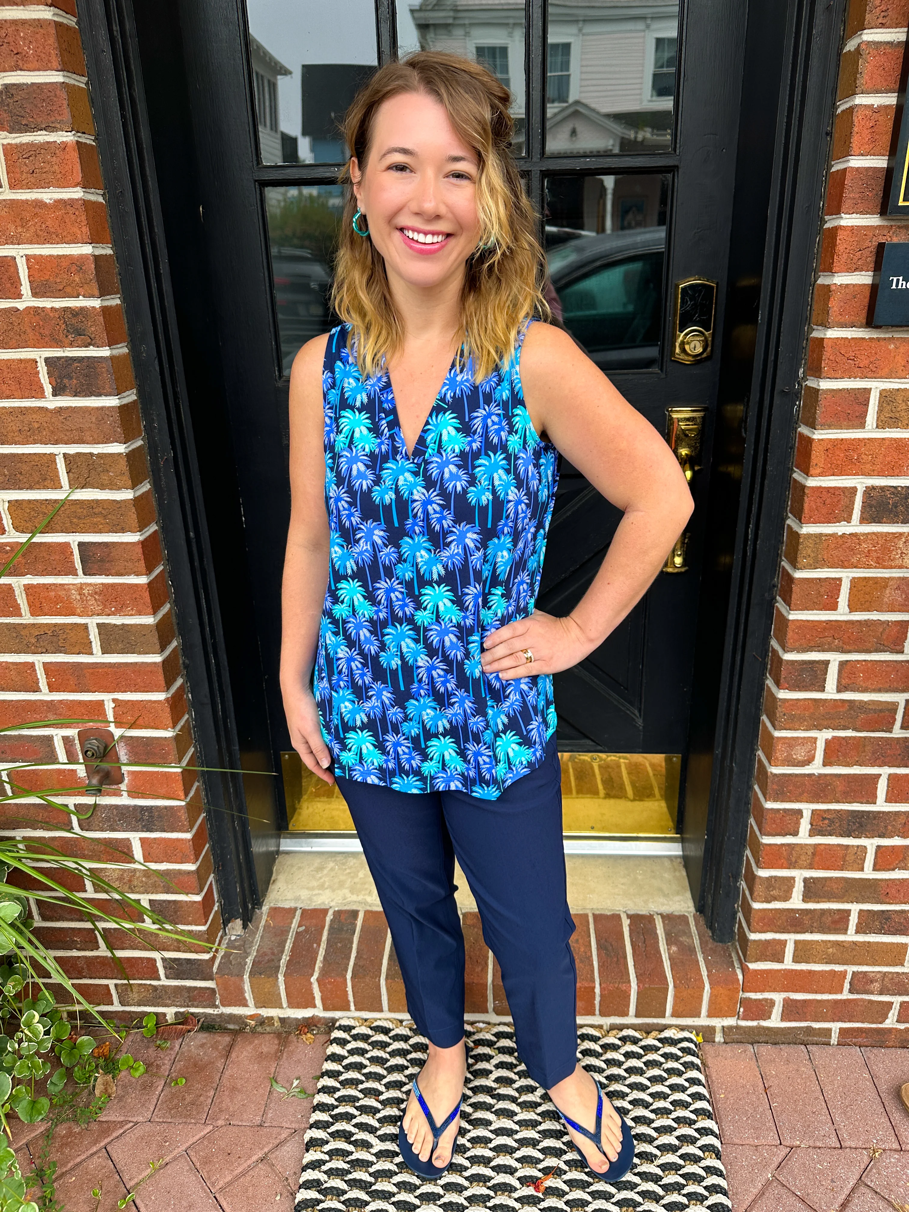 Bangladine by Lulu B Navy Contemporary Capris - Image 19