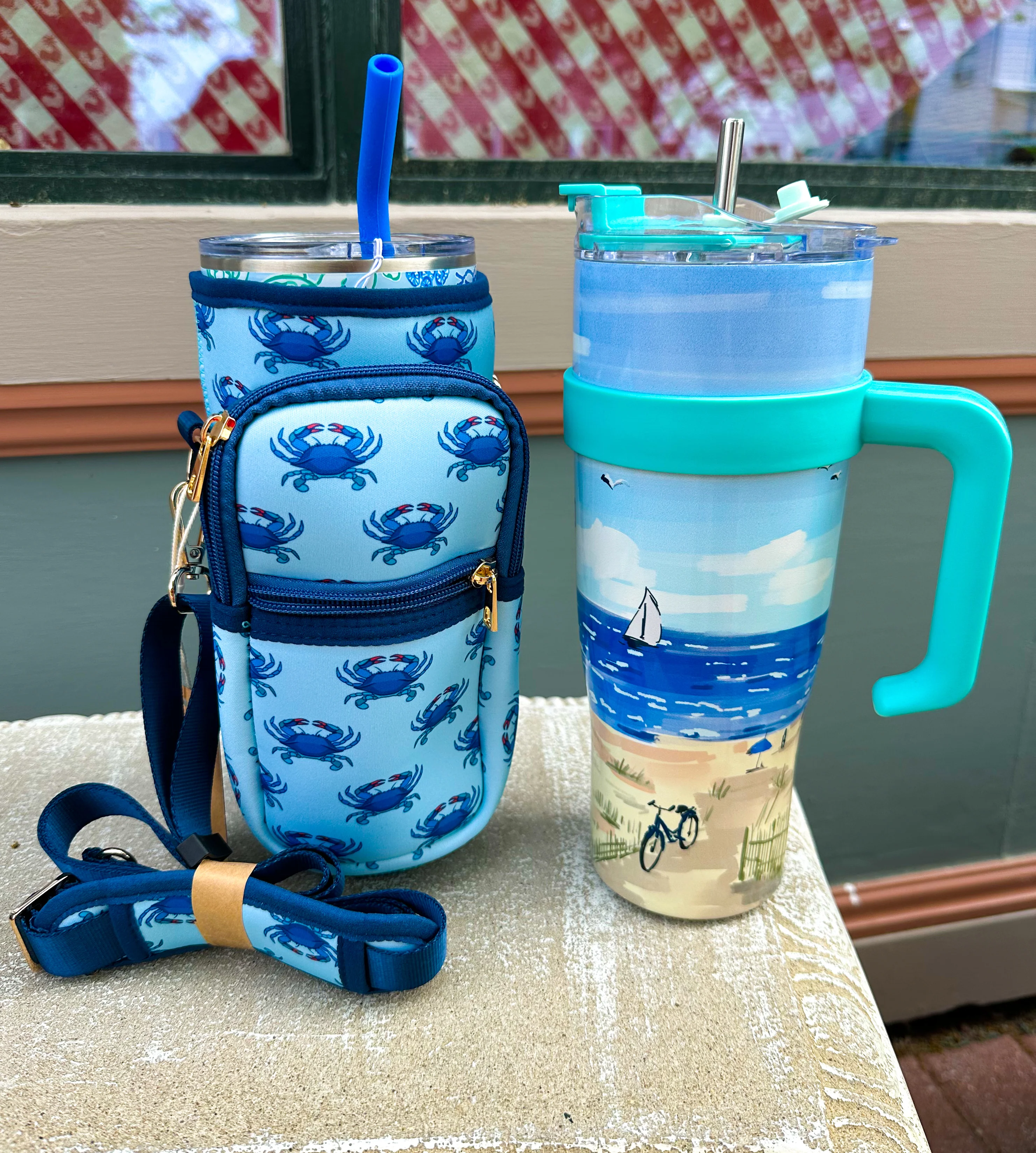 Handle Water Bottle Carrier - Crab - Image 3