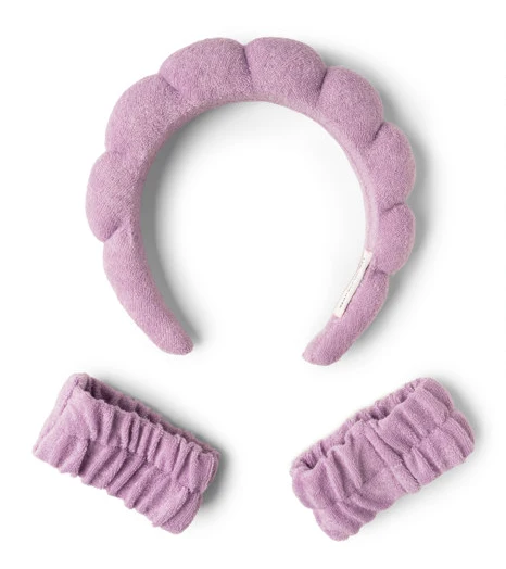I Washed Up Like This Purple Skincare Headband and Arm Bands - Image 2