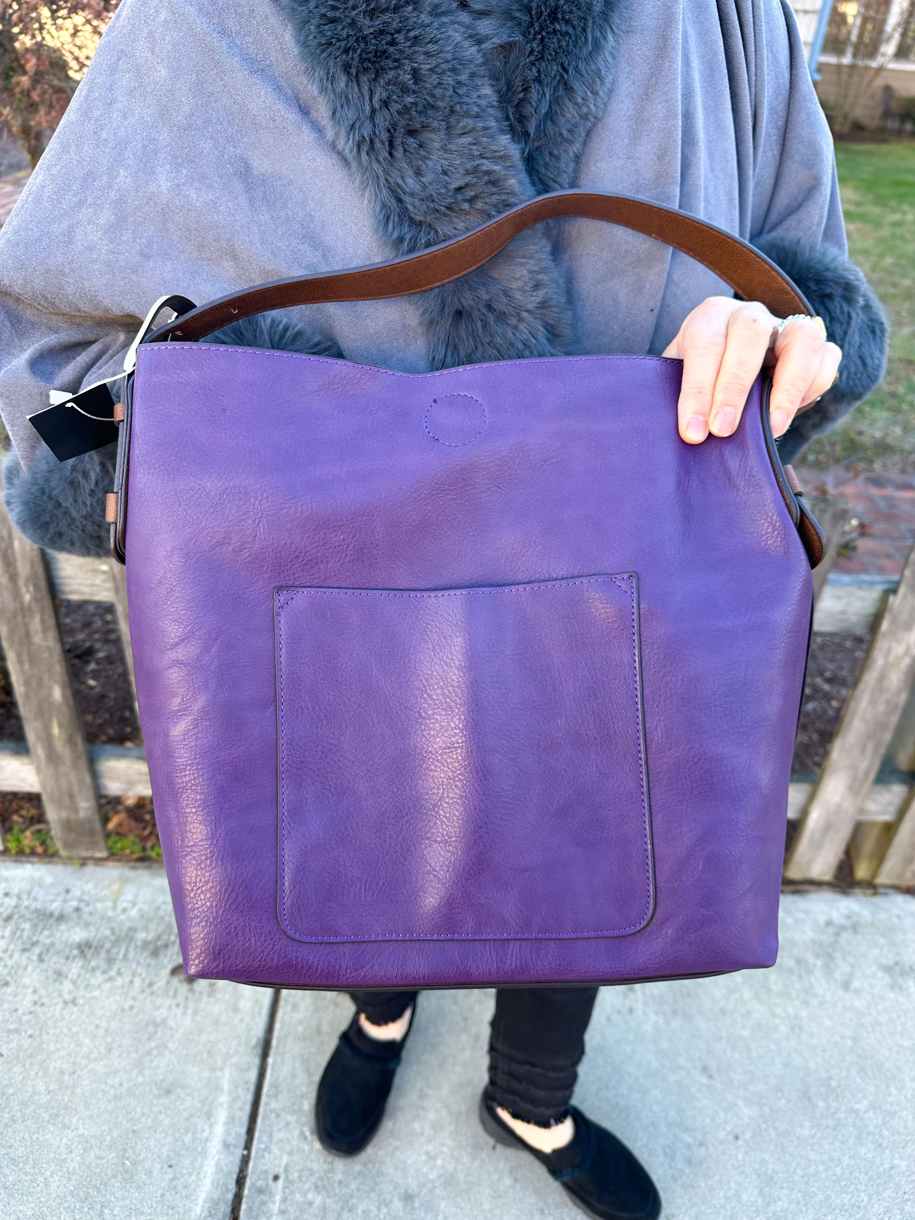 Joy Susan Classic Hobo Handbag Mystic Purple - Image 10
