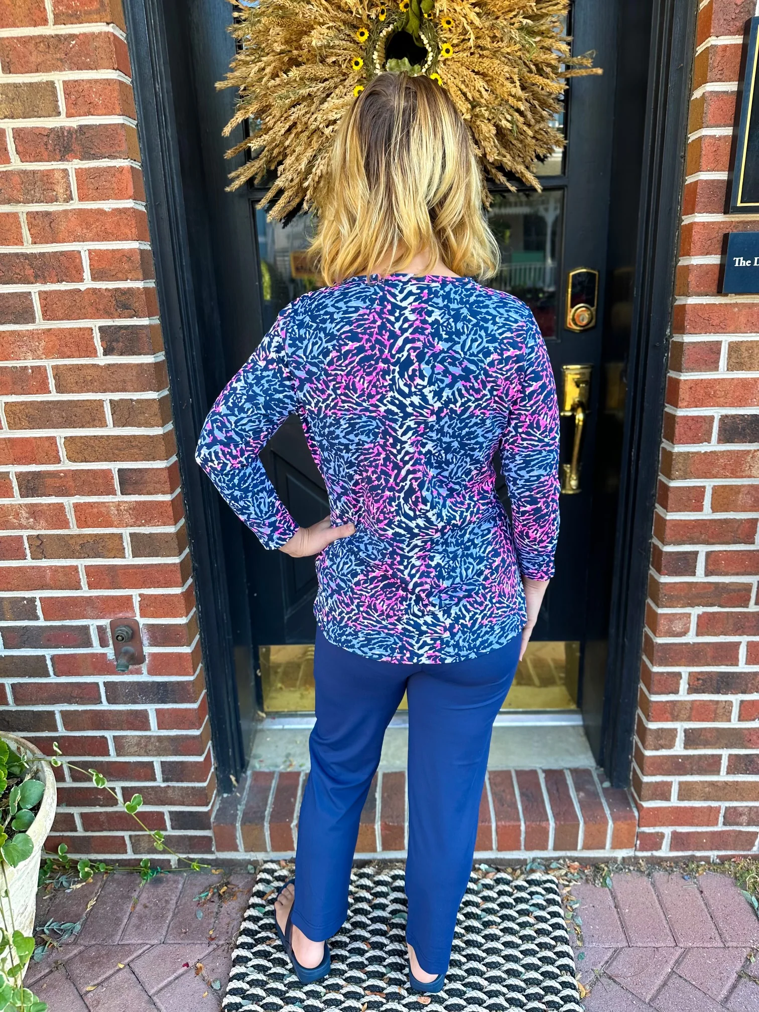Lulu B Animal Print Long Sleeve Laced Top - Image 7