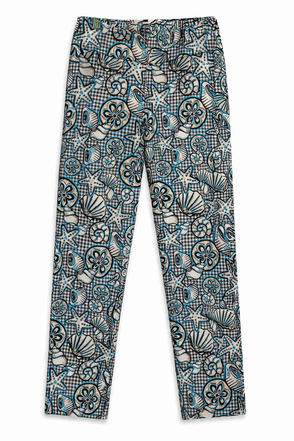 Lulu B Black Gingham Shells Secret Pocket Capri Legging - Image 4
