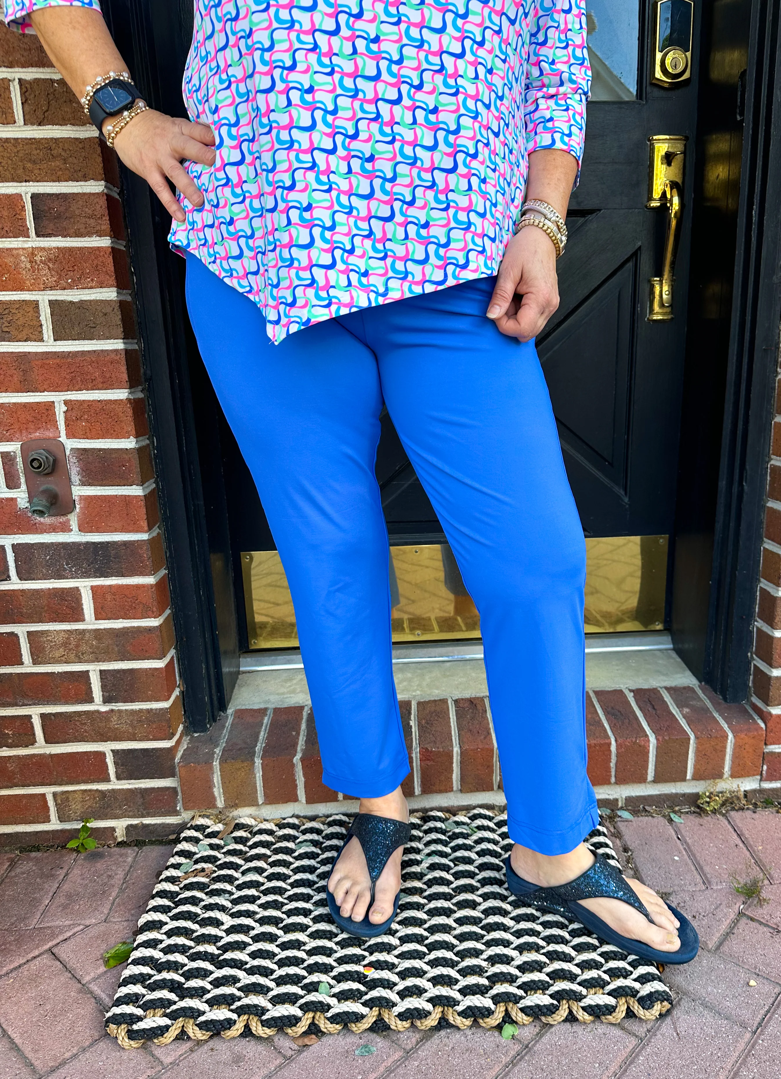 Lulu B Blue Secret Pocket Capri Leggings - Image 13