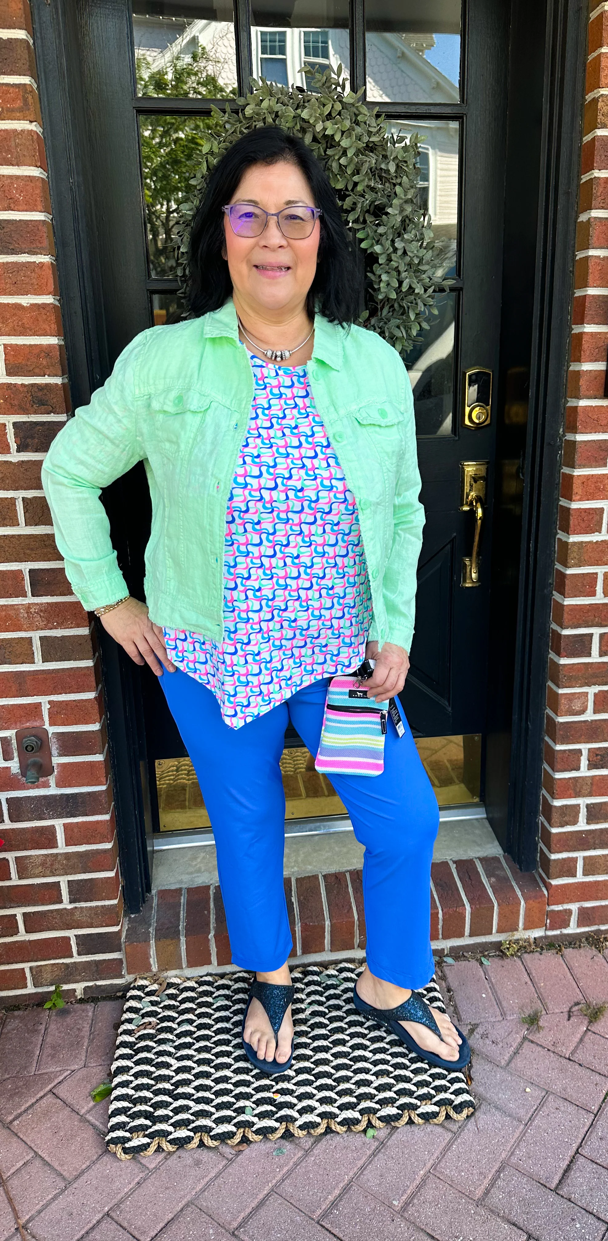 Lulu B Blue Secret Pocket Capri Leggings - Image 15