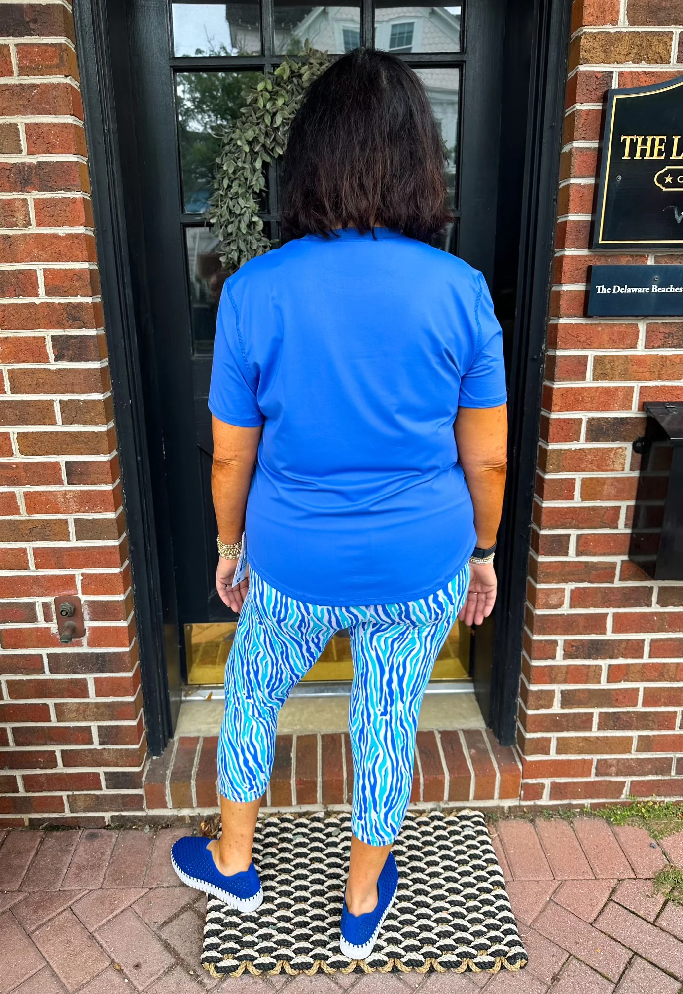Lulu B Blue Zebra Leggings - Image 3