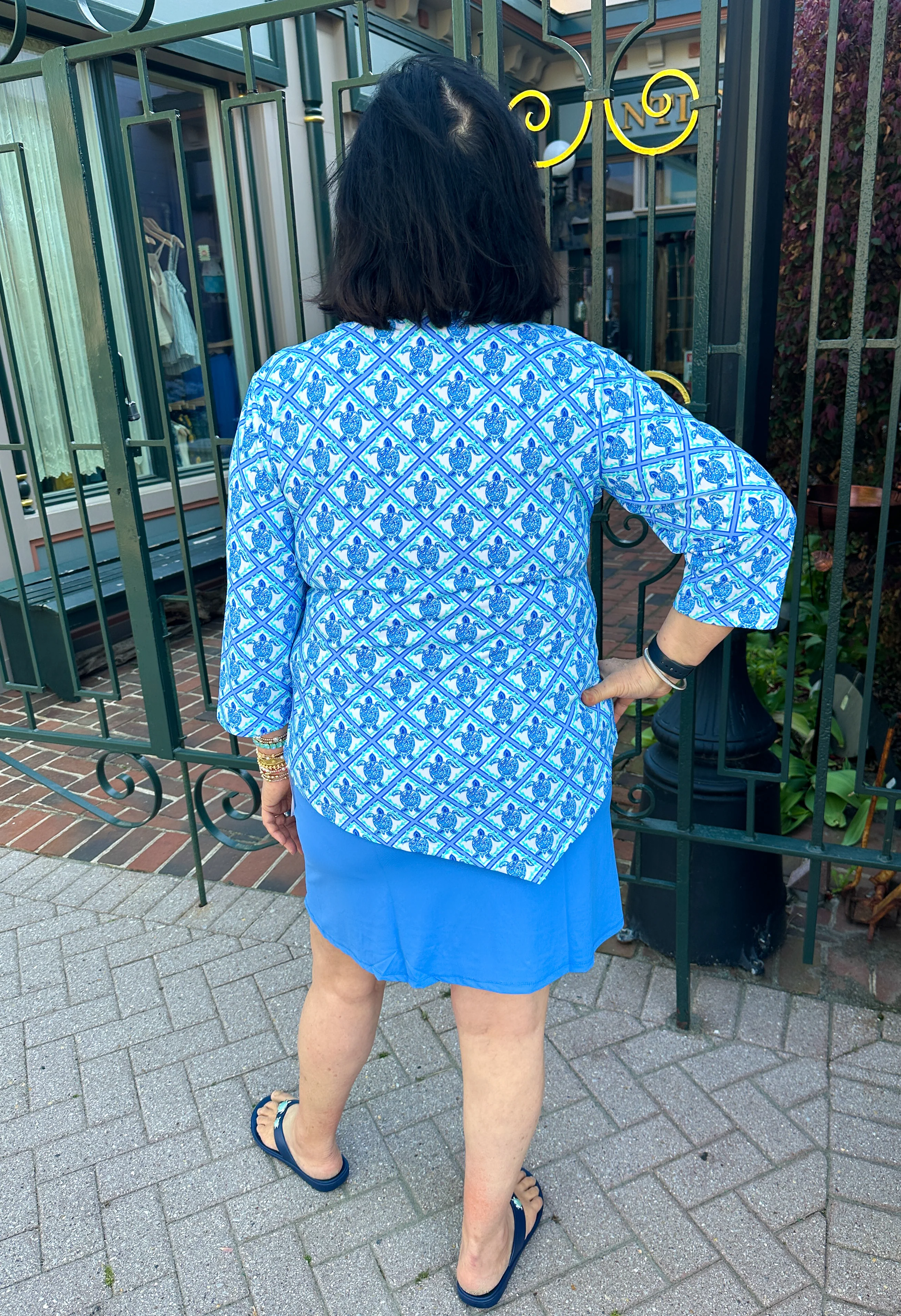 Lulu B Bright Periwinkle UPF 50+ Zip Skort - Image 6