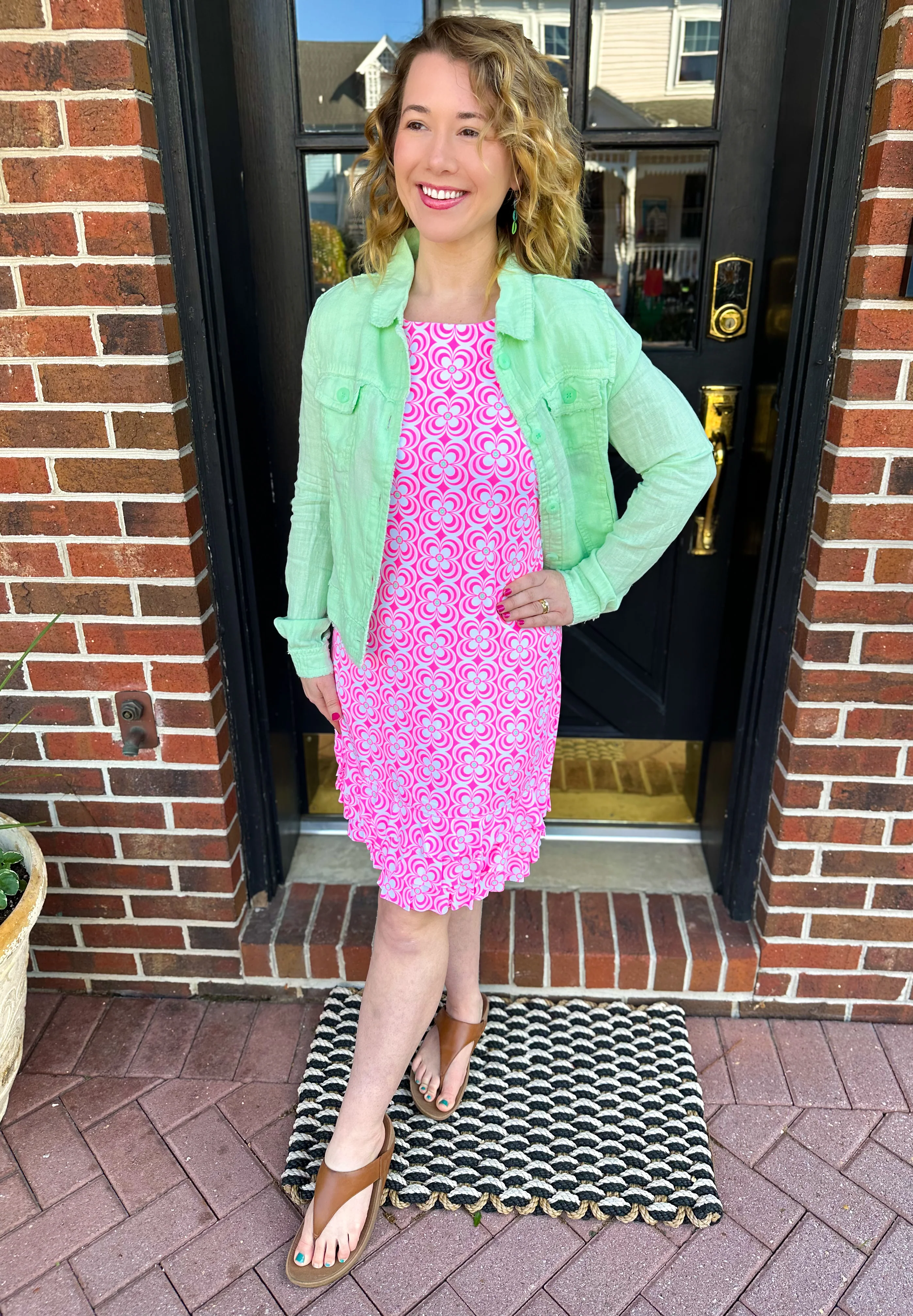 Lulu B Clearwater Lime Linen Jacket - Image 2