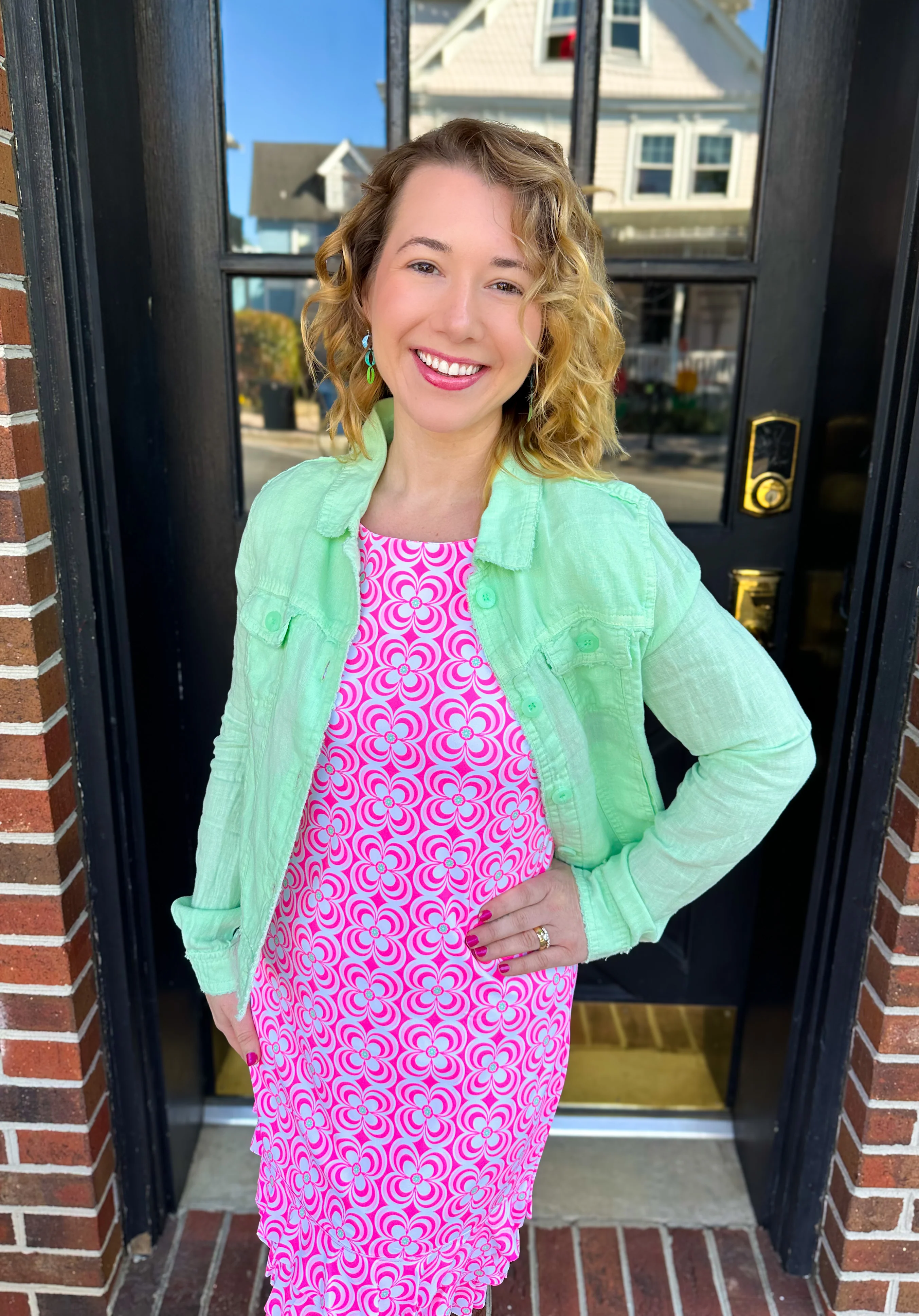 Lulu B Clearwater Lime Linen Jacket