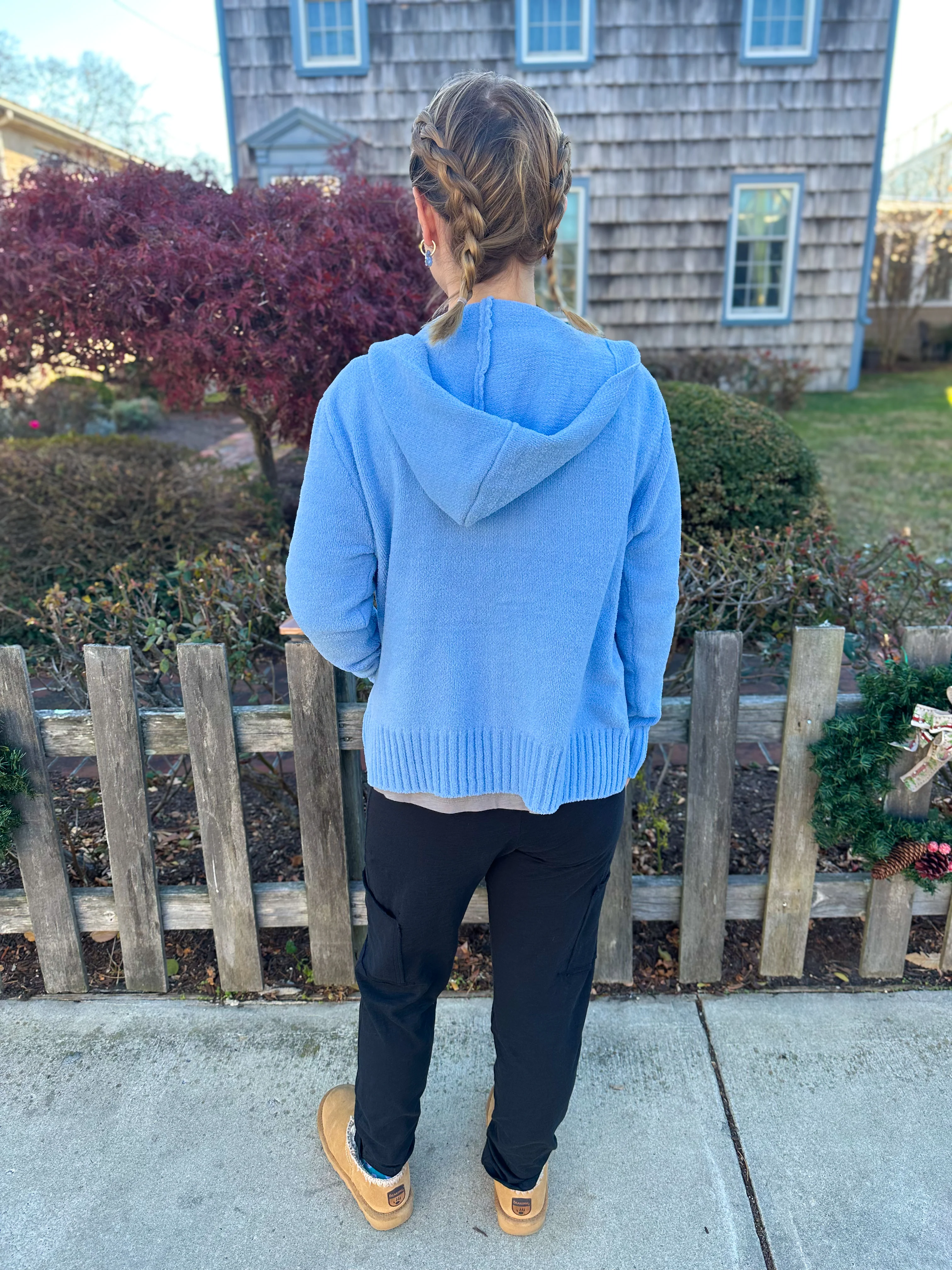 Lulu B Clear Periwinkle Hooded Chenille Jacket - Image 2