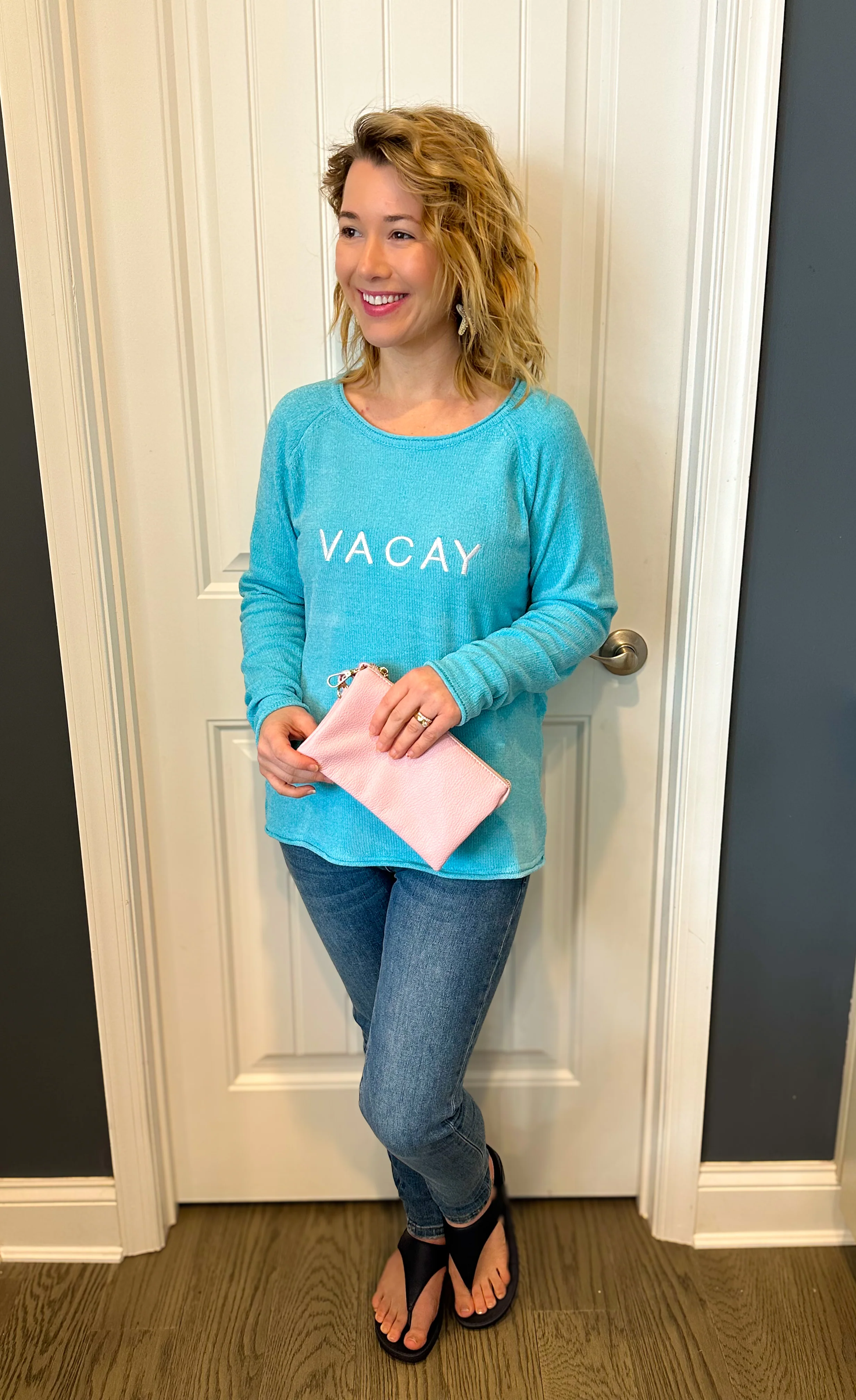 Lulu B Clear Turquoise Vacay Sweater - Image 7