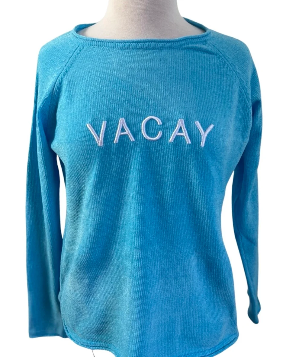 Lulu B Clear Turquoise Vacay Sweater - Image 9