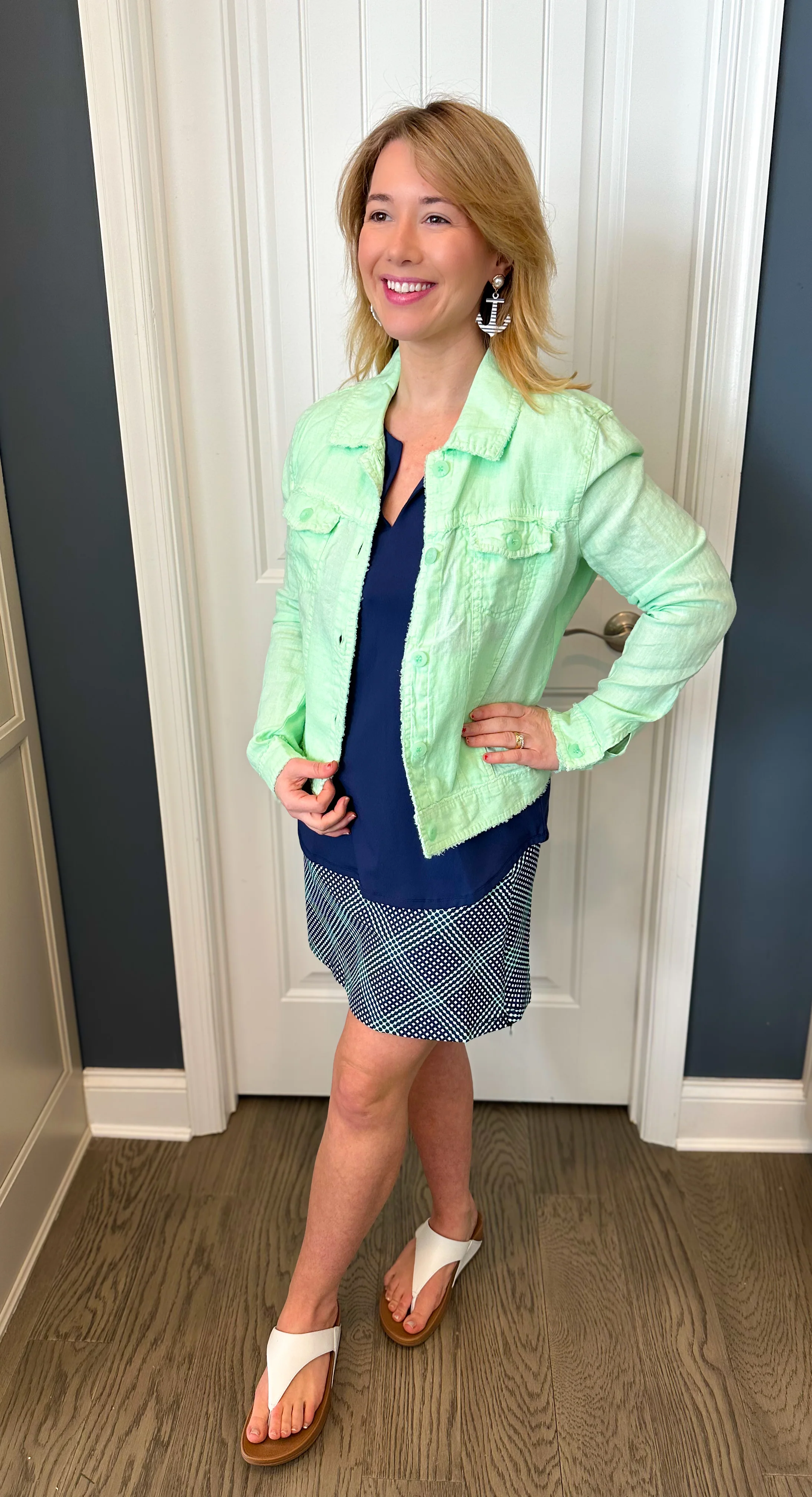 Lulu B Clearwater Lime Linen Jacket - Image 5