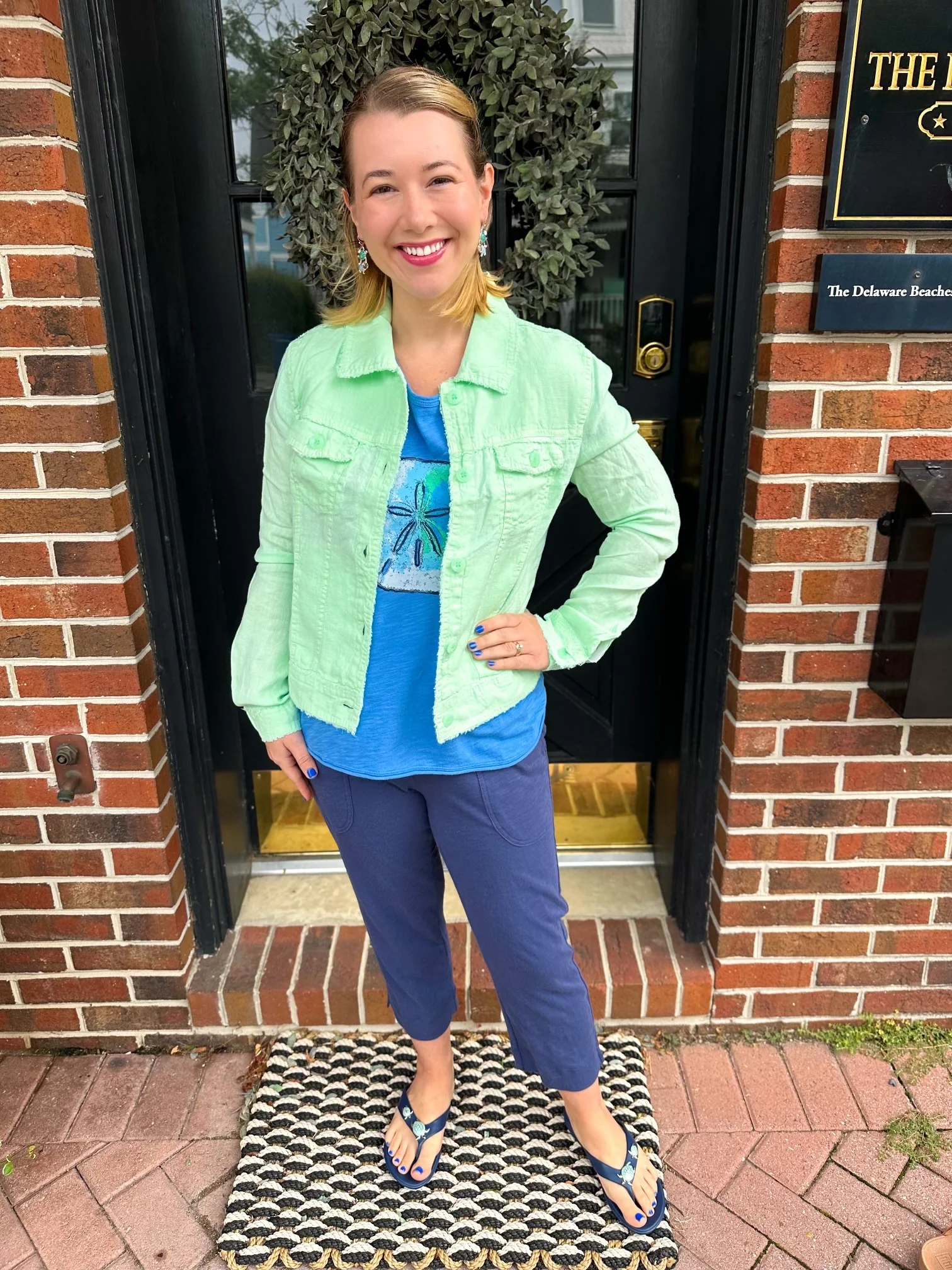 Lulu B Clearwater Lime Linen Jacket - Image 6