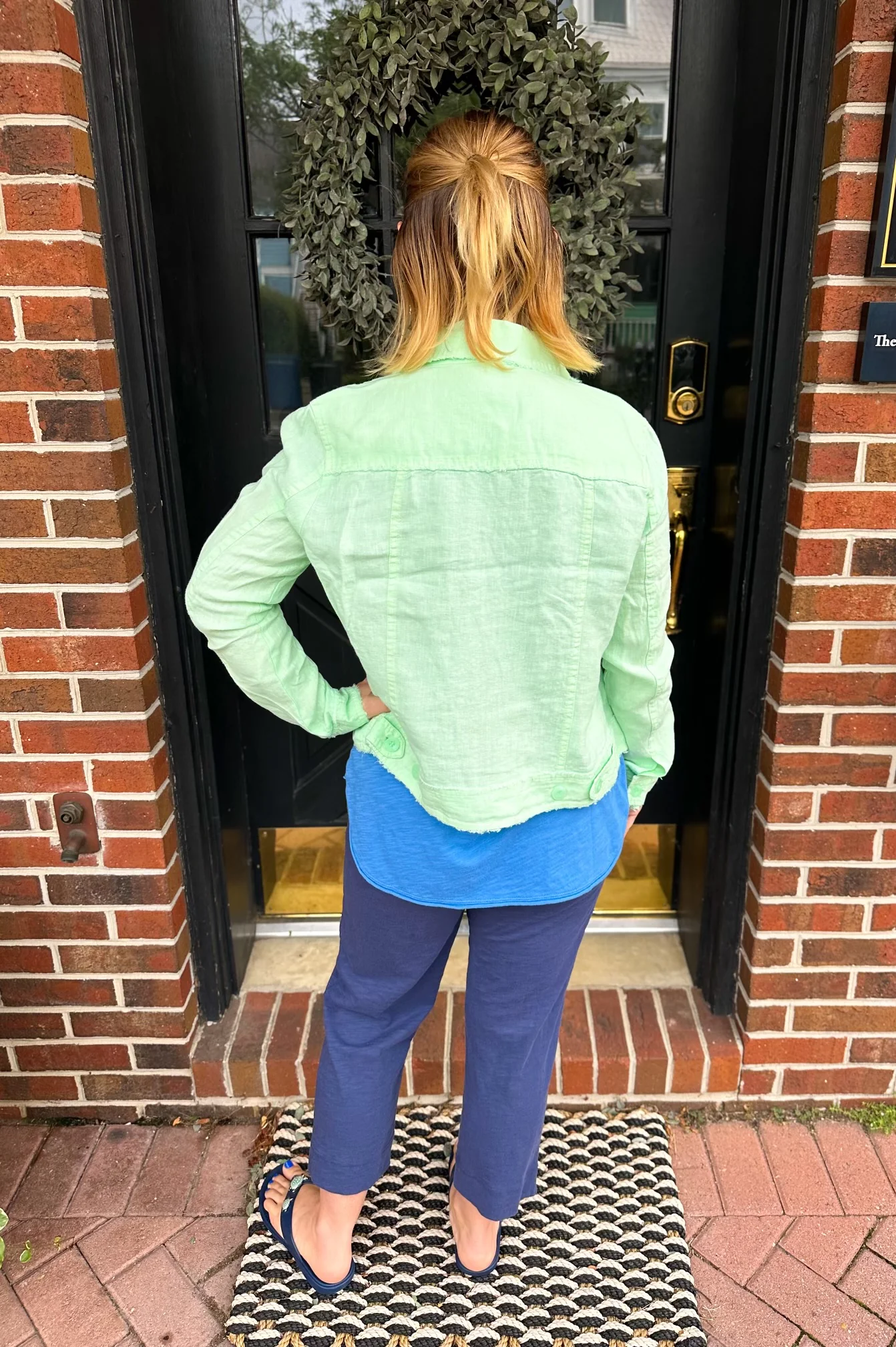 Lulu B Clearwater Lime Linen Jacket - Image 8