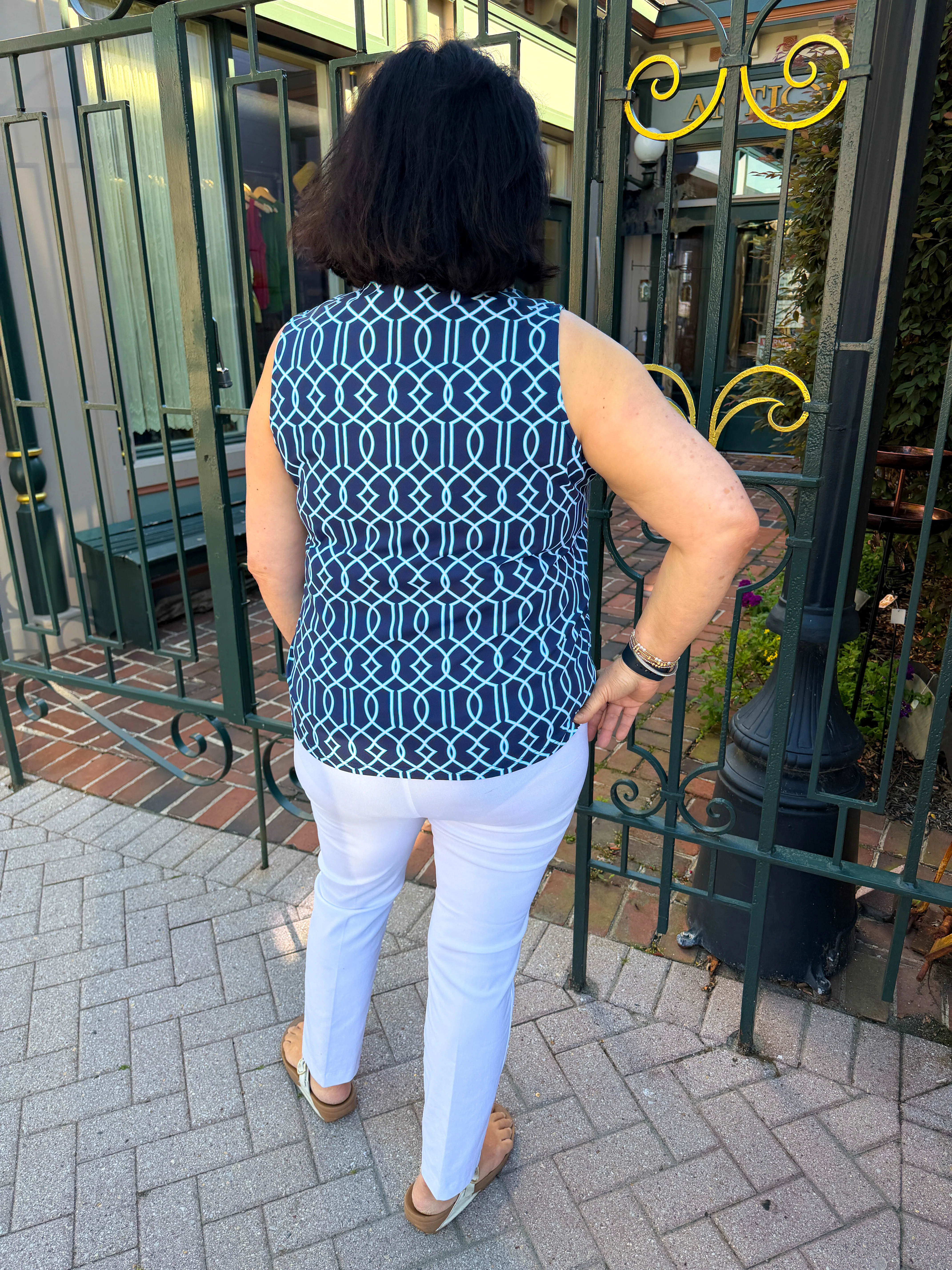 Bangladine by Lulu B White Pull-On Ankle Pant - Image 3