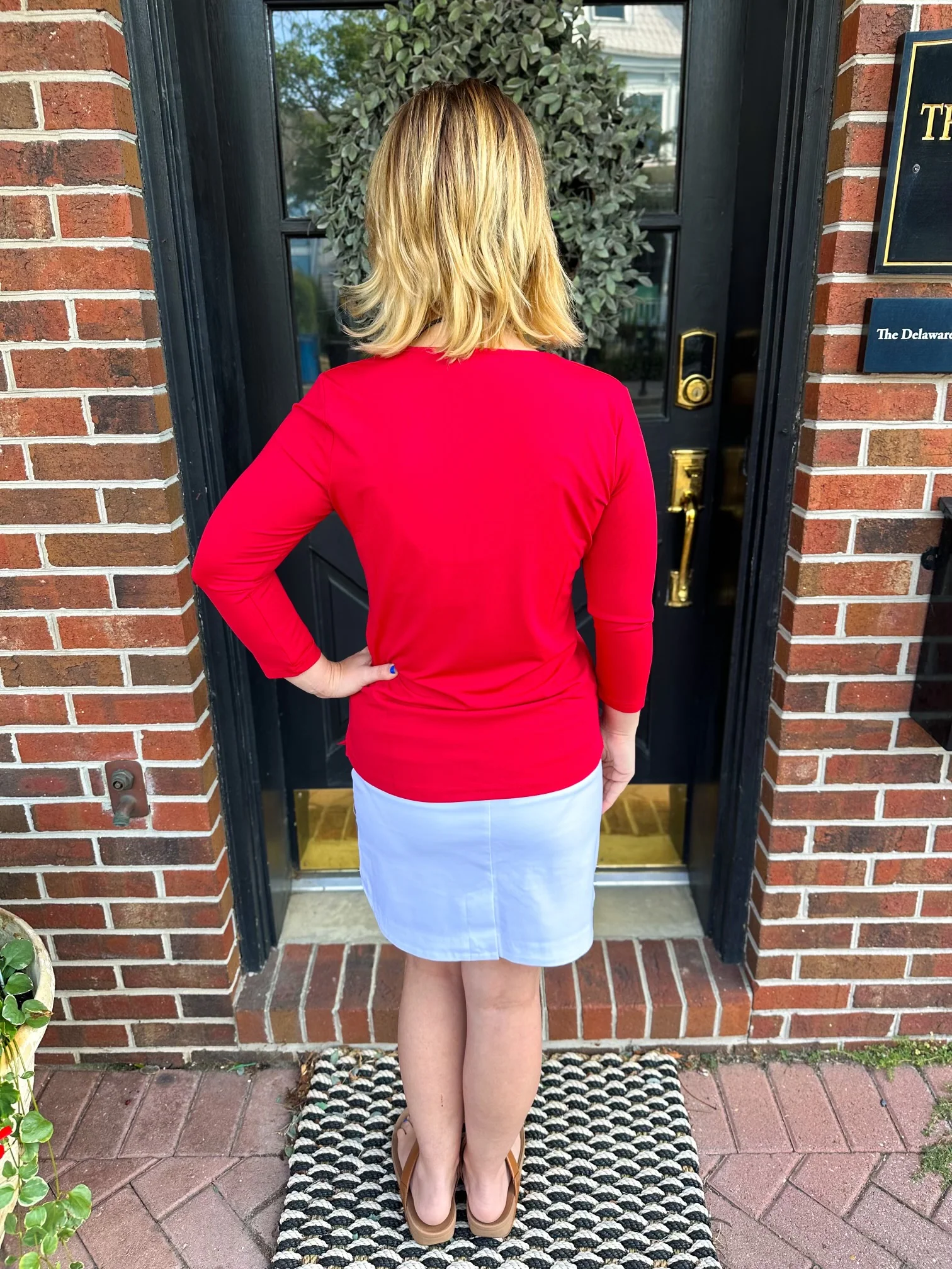 Lulu B Crimson V-Neck Top - Image 3