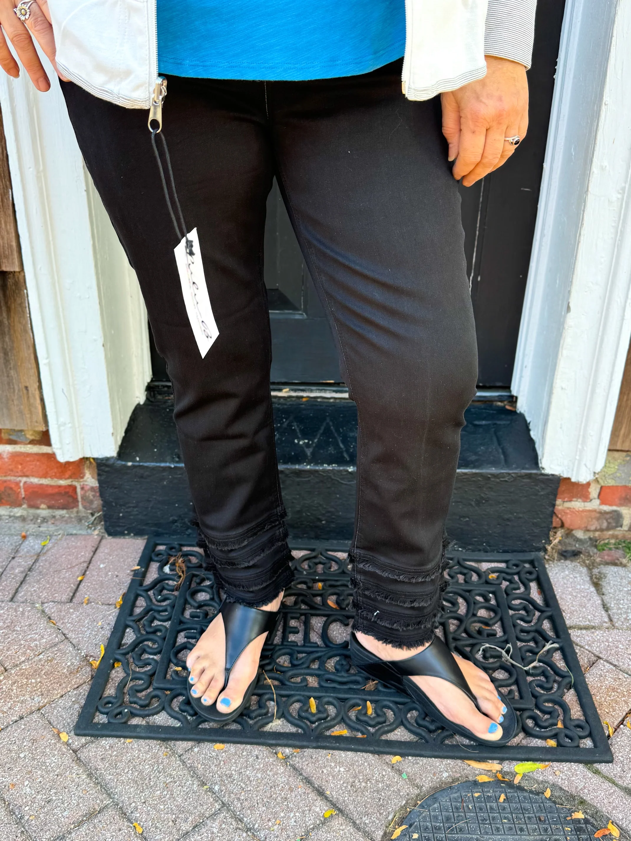 Lulu B Denim Fringe Pant Black - Image 28