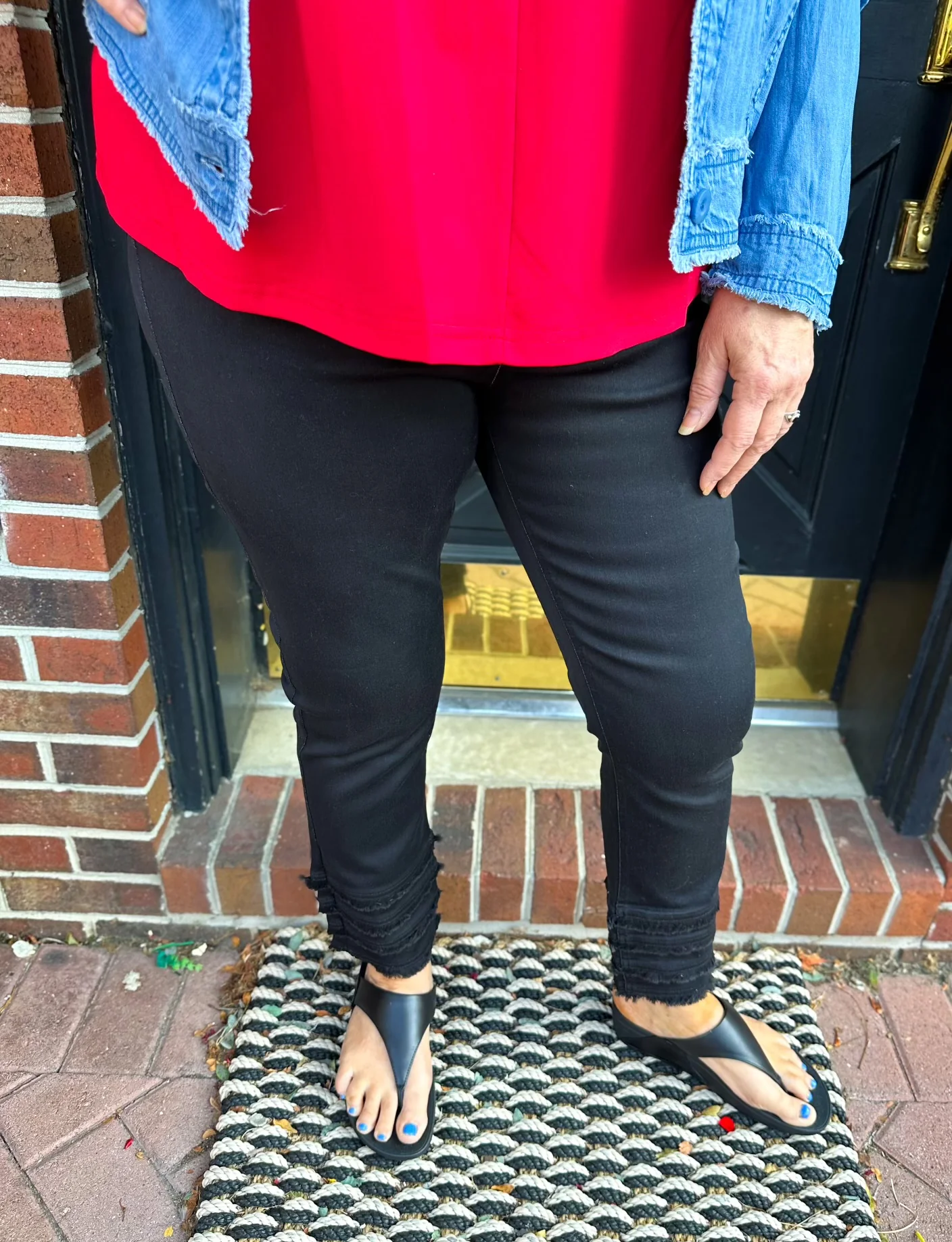 Lulu B Denim Fringe Pant Black - Image 37