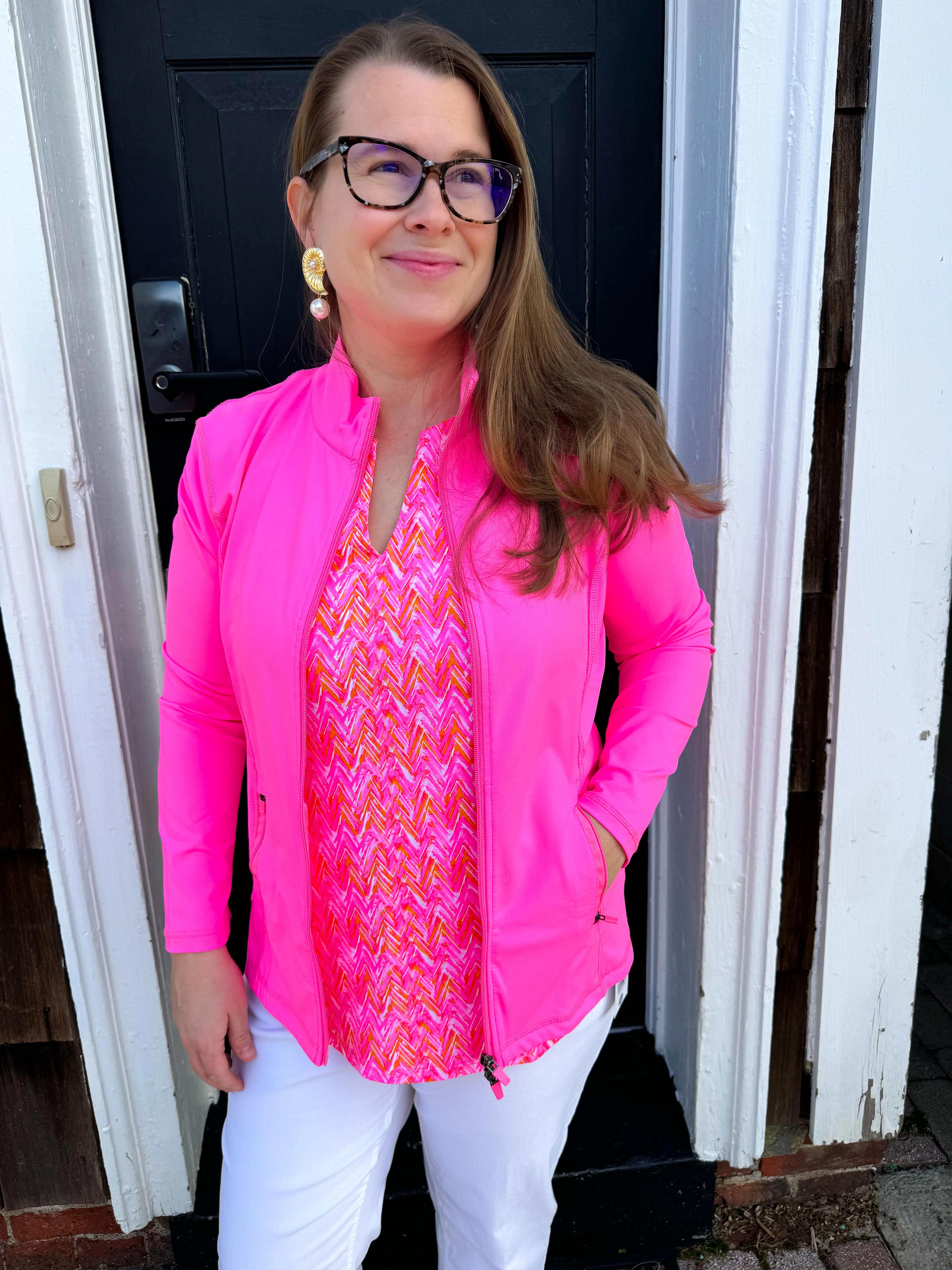 Lulu B Hot Pink Full Zip Jacket - Image 4