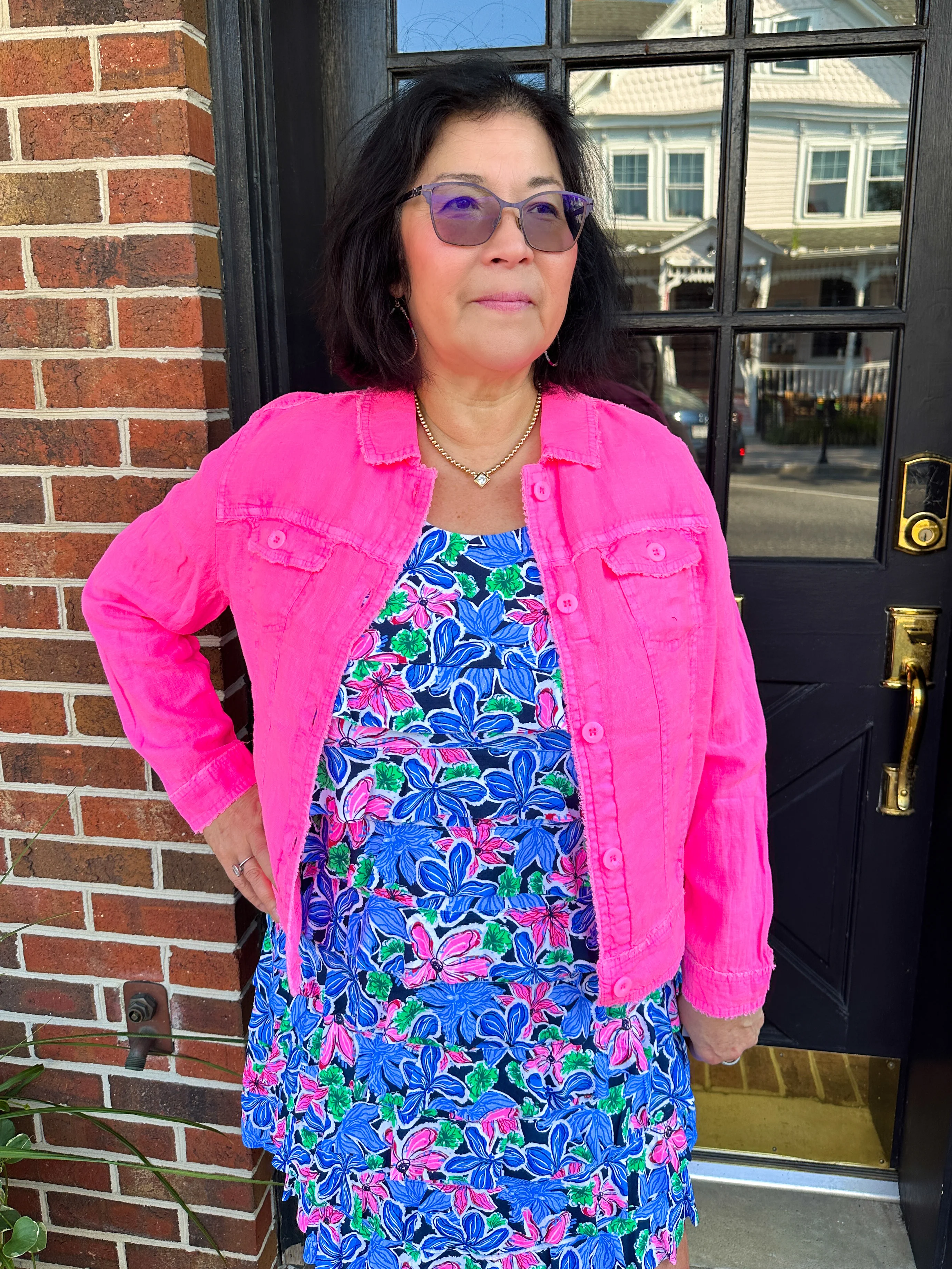 Lulu B Hot Pink Linen Jacket - Image 35