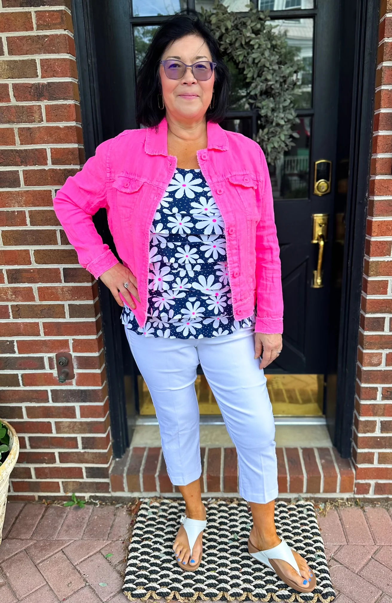 Lulu B Hot Pink Linen Jacket - Image 62