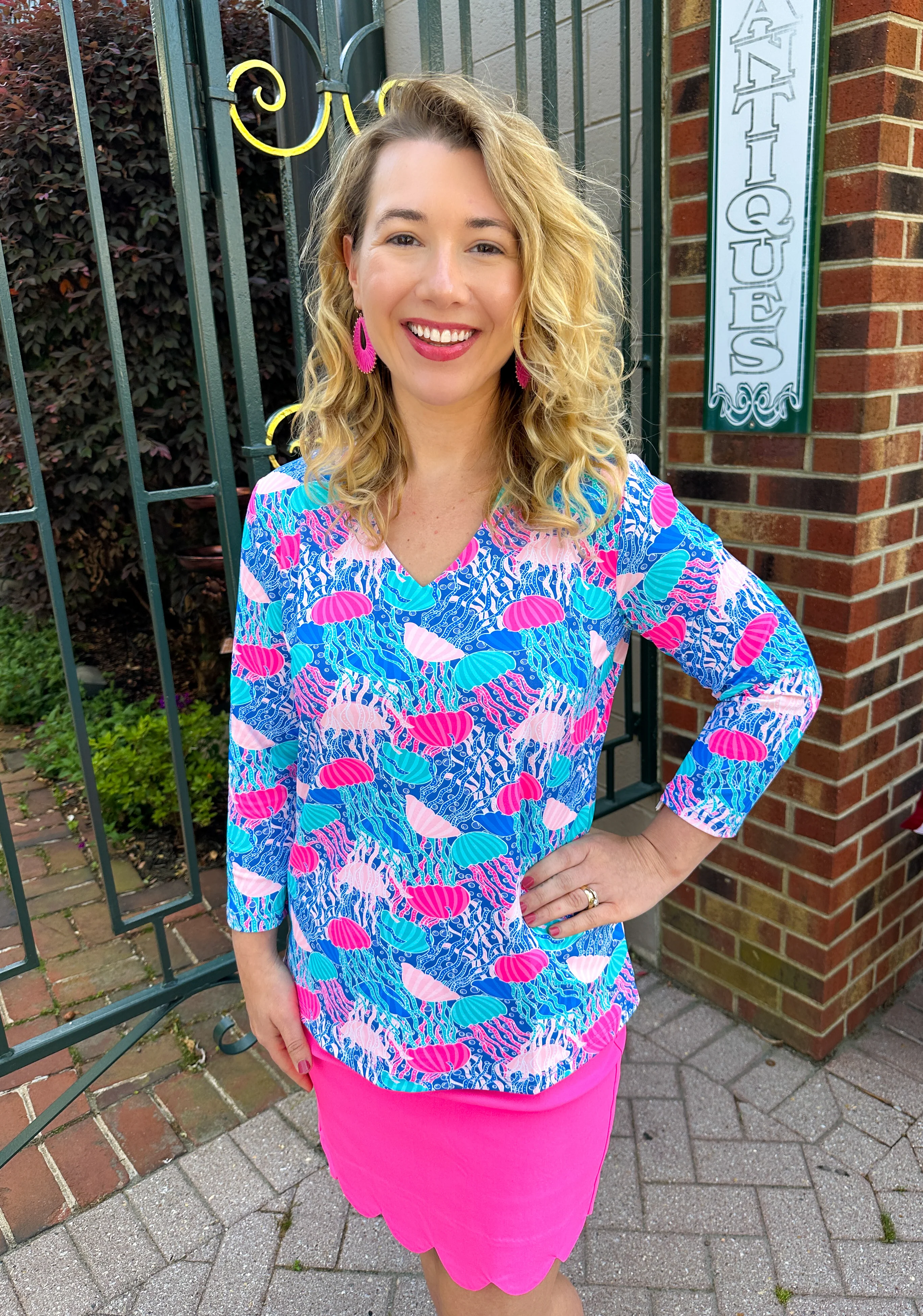 Bangladine by Lulu B Clear Pink Scallop Skort - Image 7