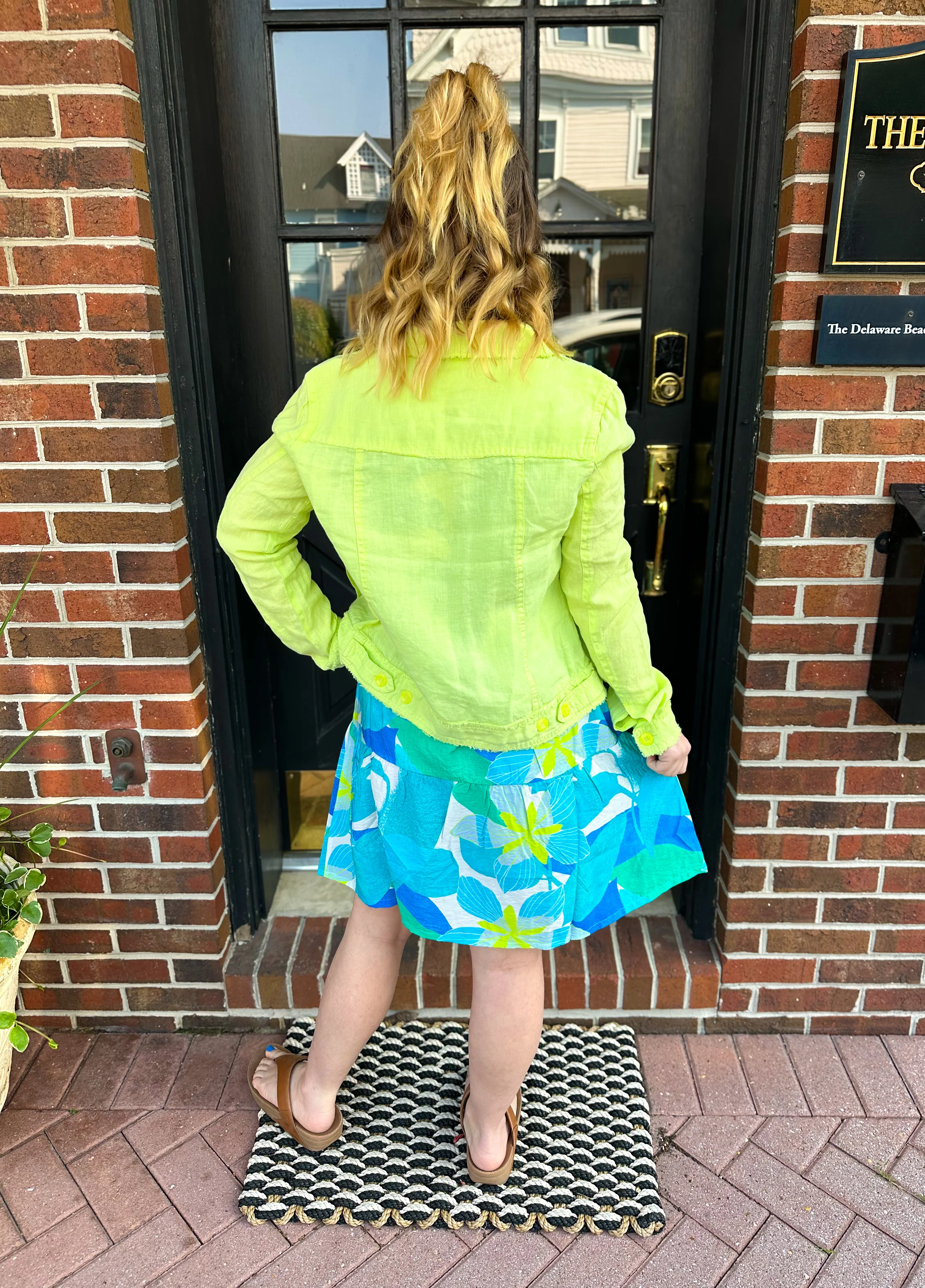 Lulu B Key Lime Linen Jacket - Image 7