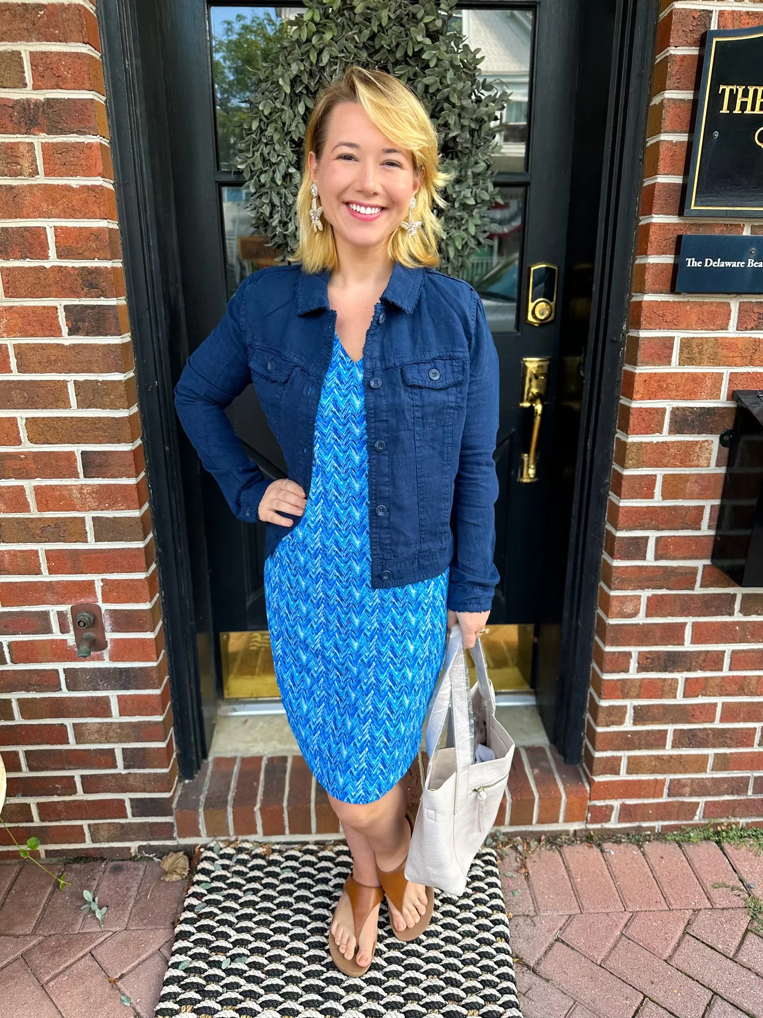 Lulu B Navy Linen Jacket - Image 15